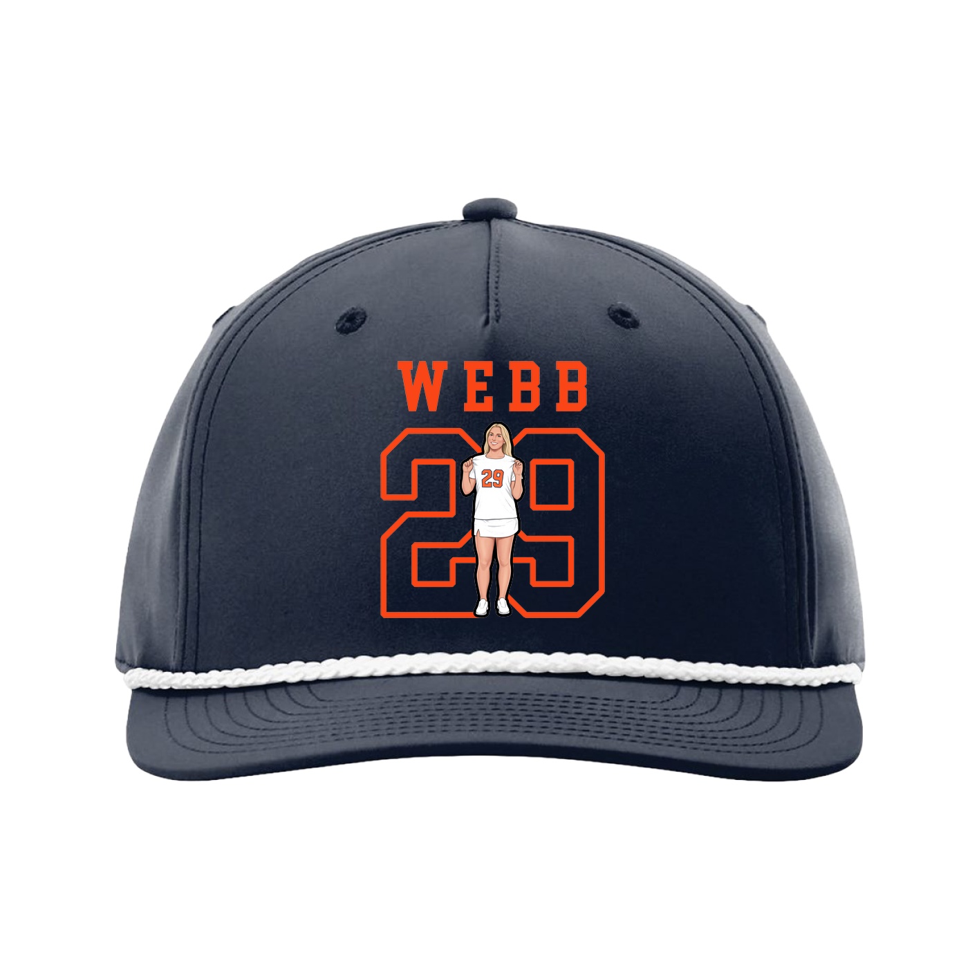 Five-Panel Classic Rope Cap — Shirsey in Navy