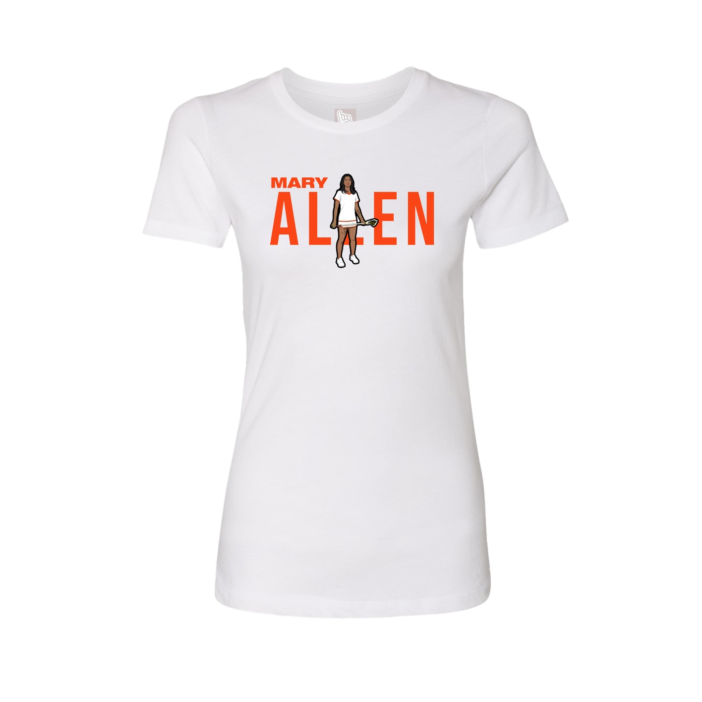 Fitted Women's Tee — Player Name in White