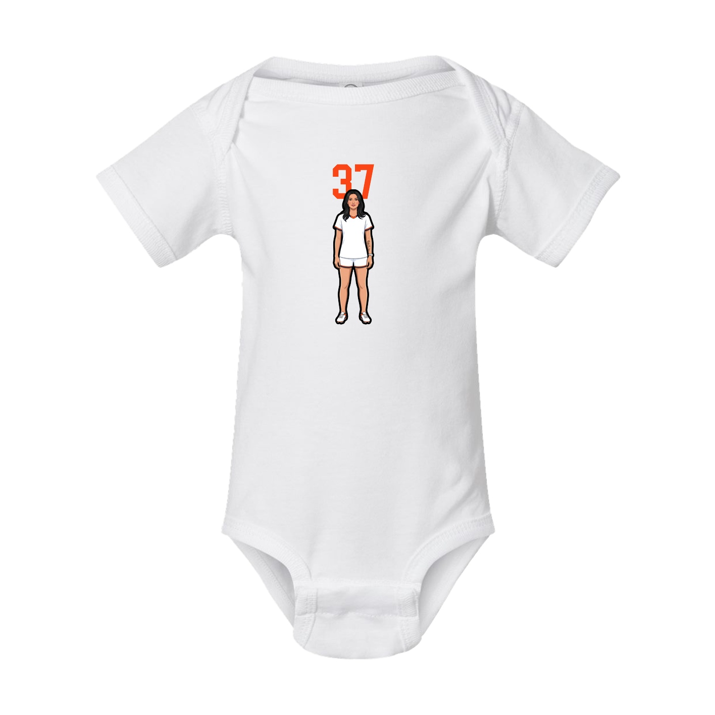 Baby Onesie — Number Top in White