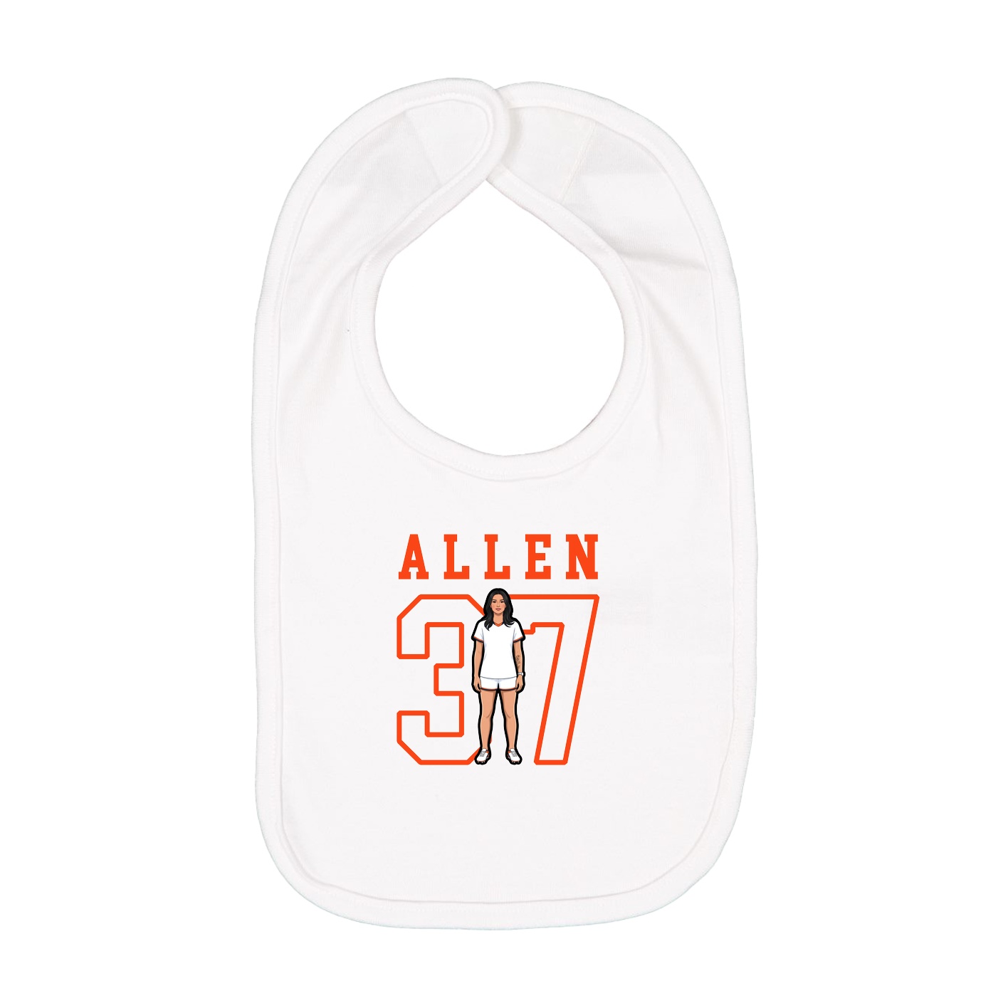 Infant Bib — Shirsey in White