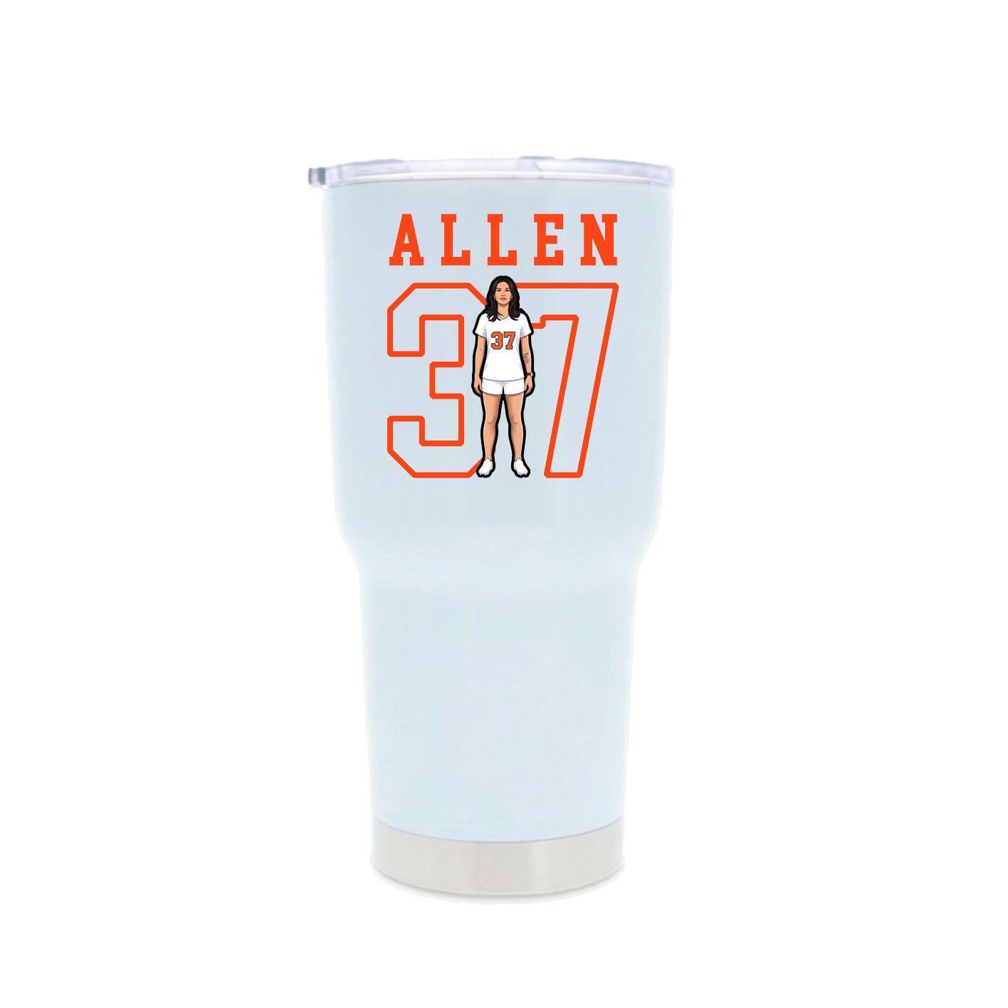 30oz Stainless Steel Tumbler — Shirsey in White