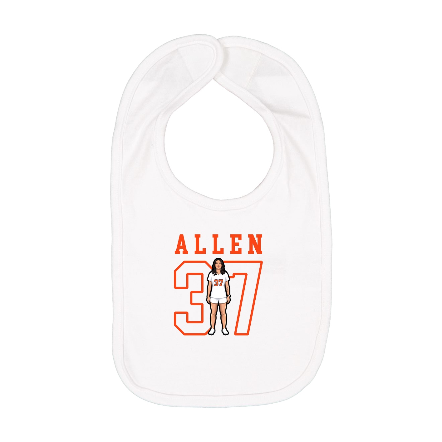 Infant Bib — Shirsey in White