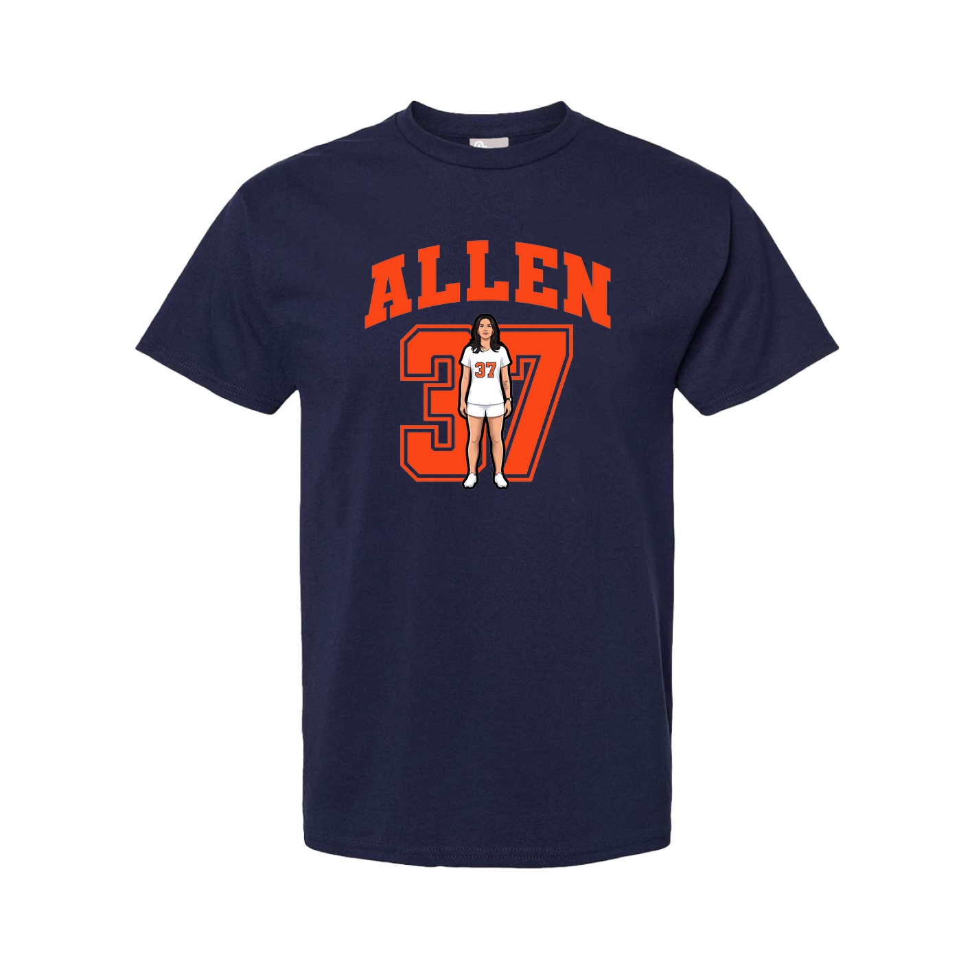 Tee — Number in Navy