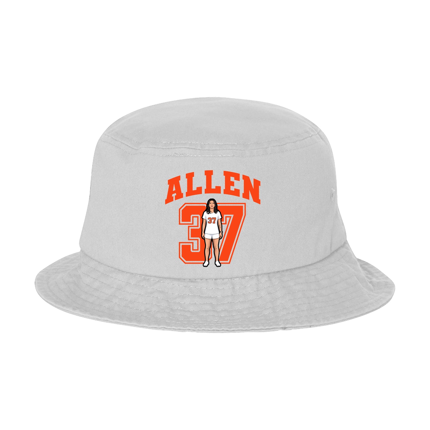 Bucket Cap — Number in White