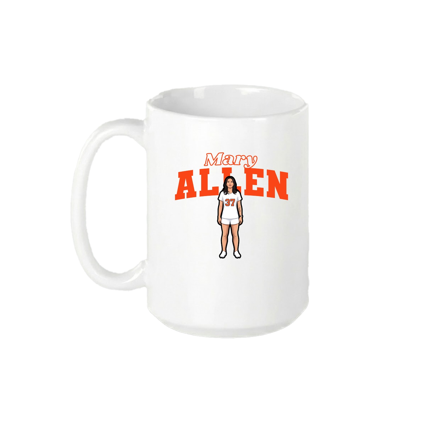 15oz Coffee Mug — Name Arch in White