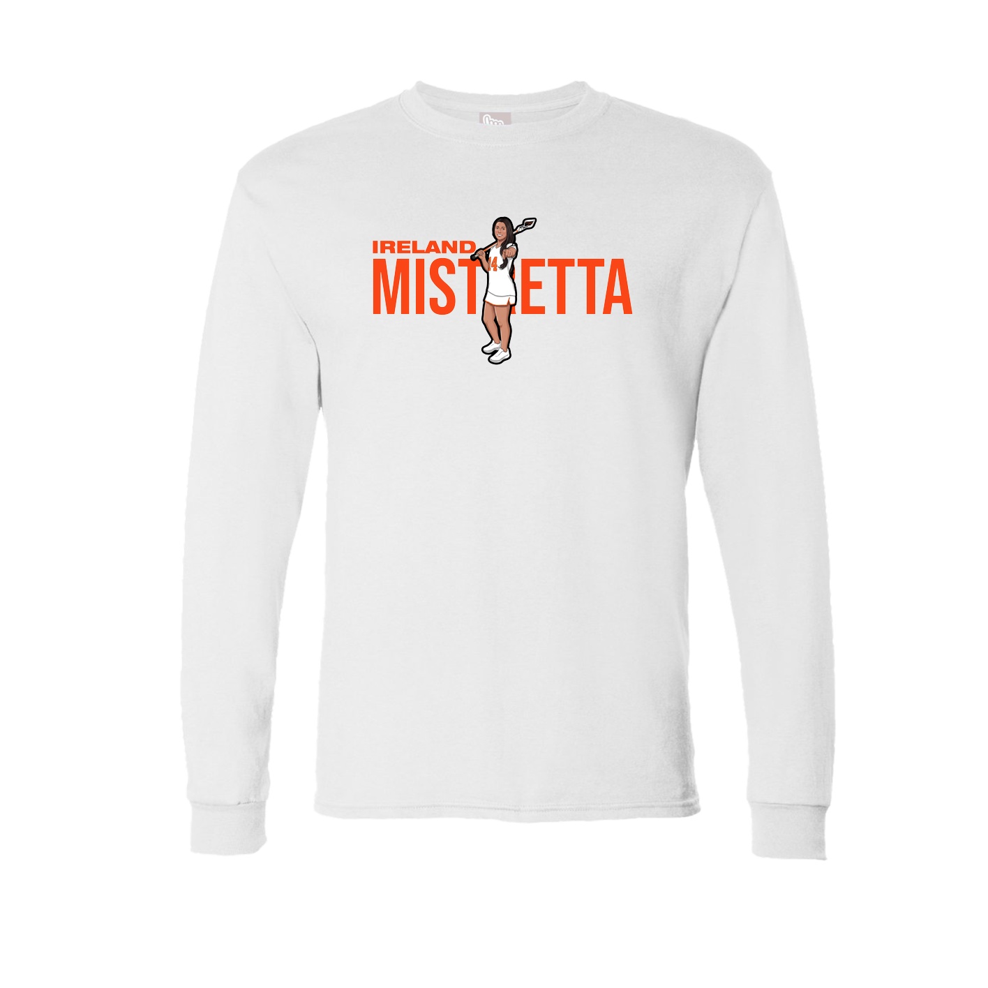 Long Sleeve Tee — Player Name in White