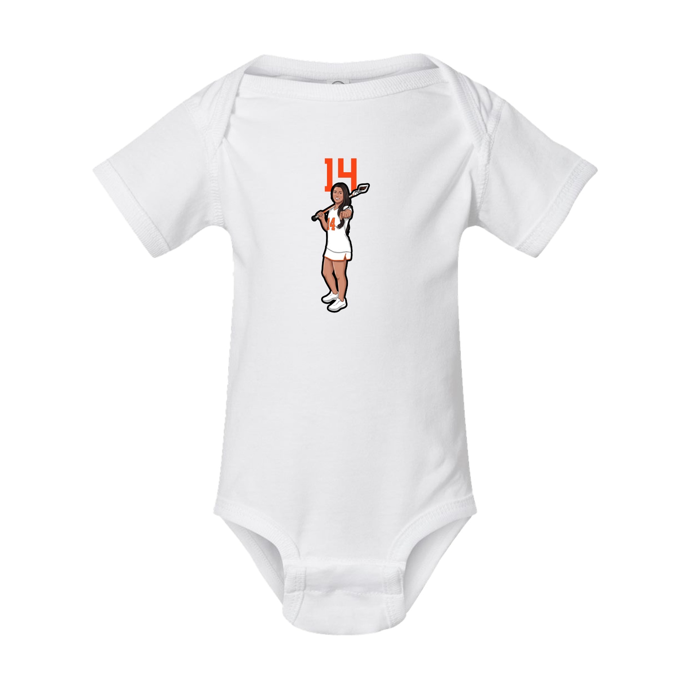 Baby Onesie — Number Top in White