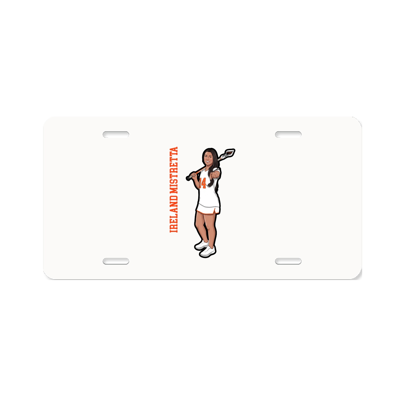 License Plate — Name Vertical in Classic