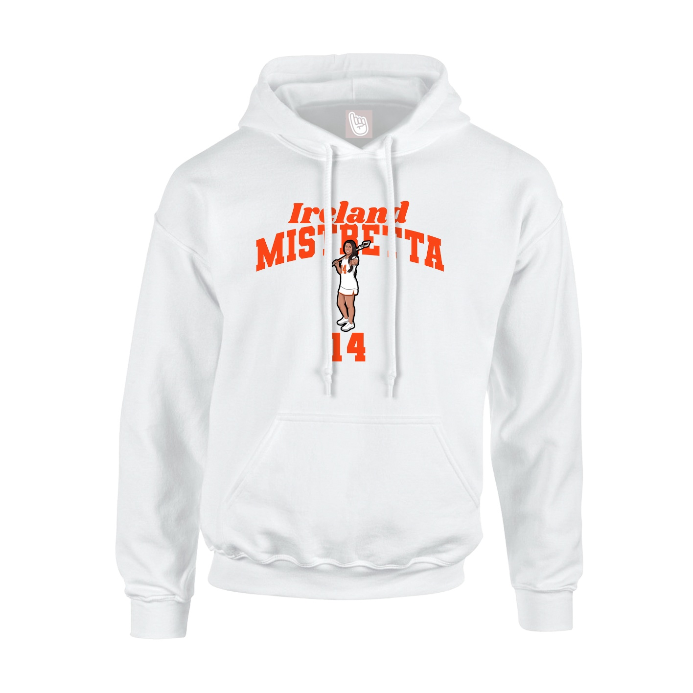 Hoodie — Signature Arch in White