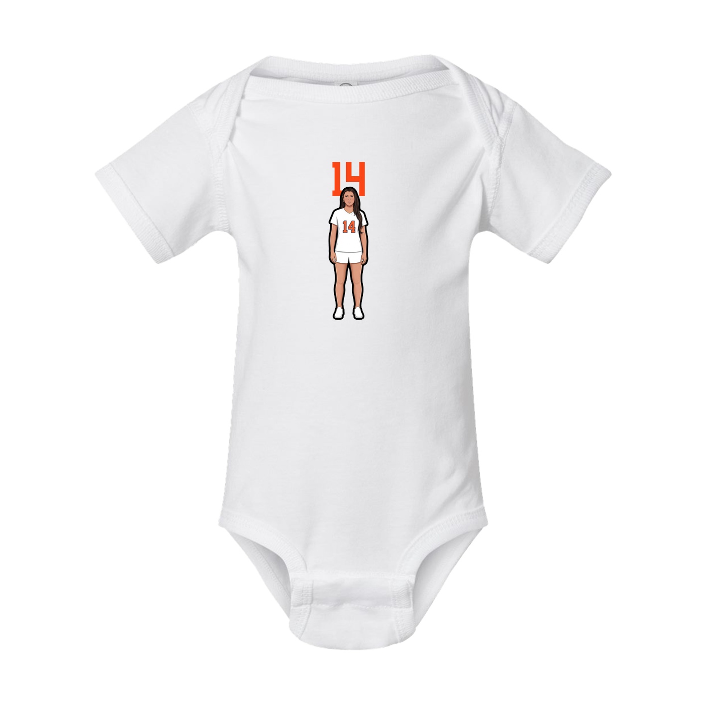 Baby Onesie — Number Top in White