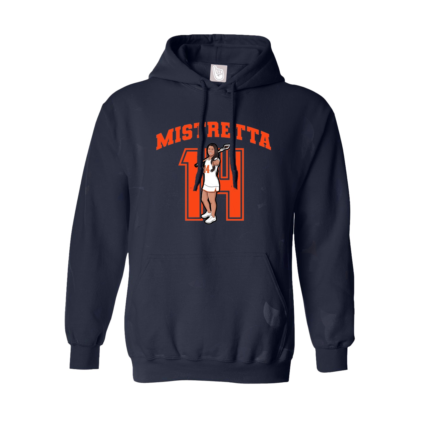 Hoodie — Number in Navy