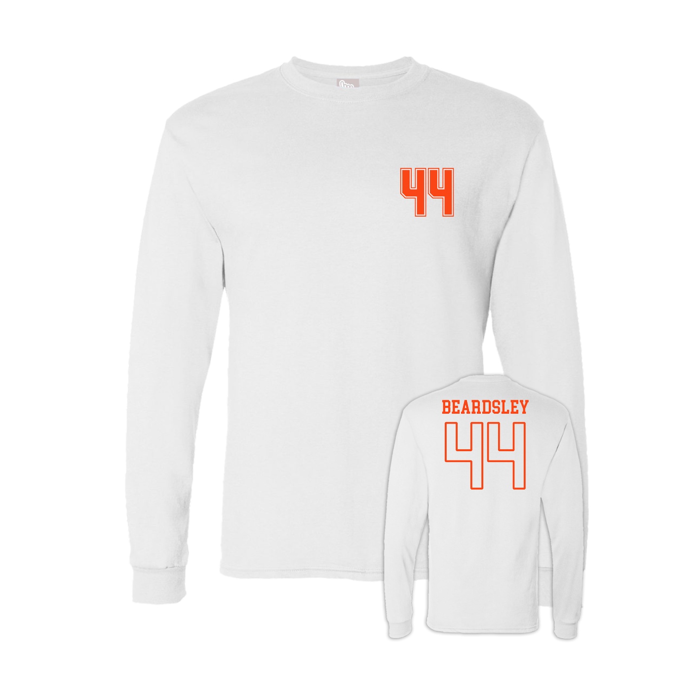 Long Sleeve Tee — Chest Back in White