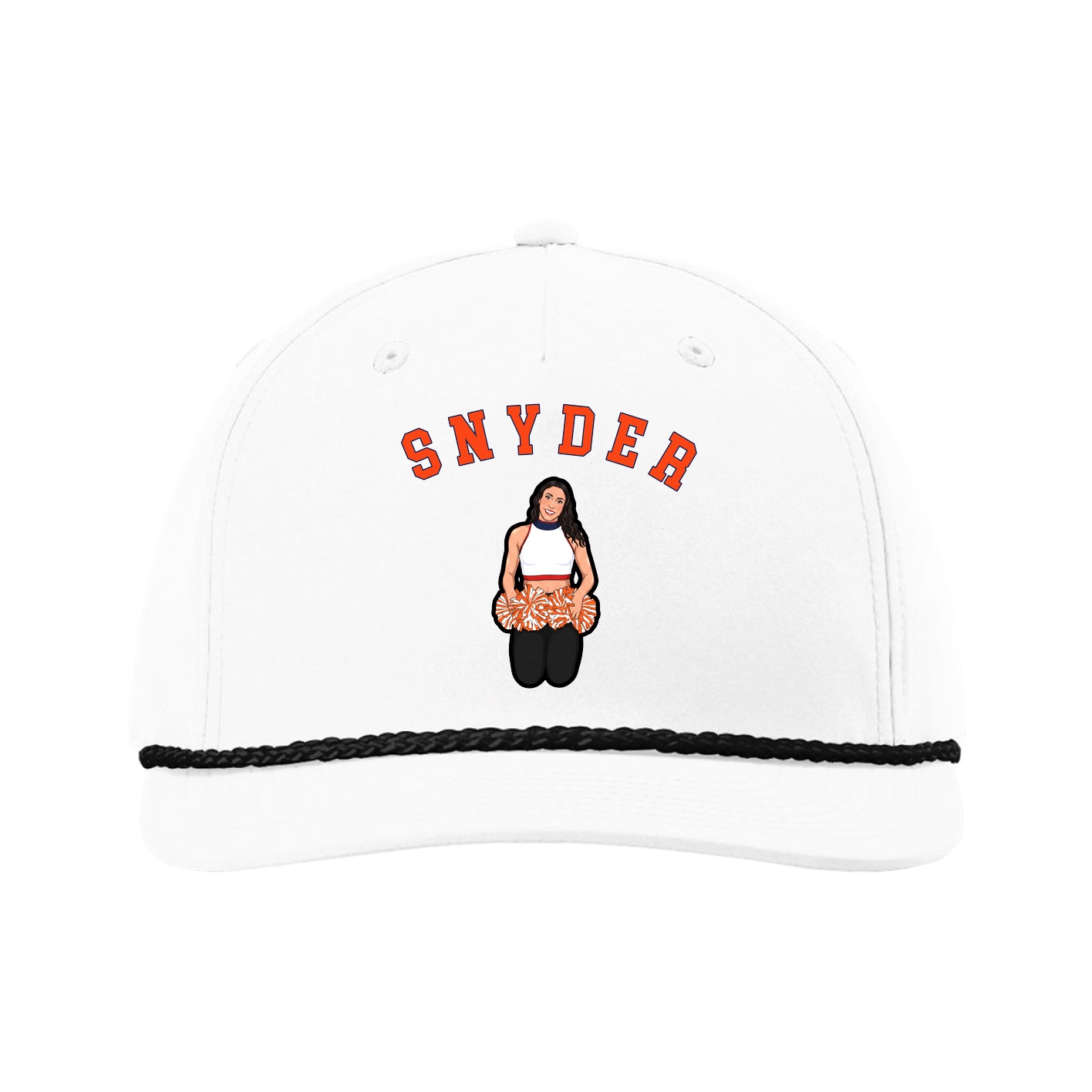 Five-Panel Classic Rope Cap — Shirsey Arch in White