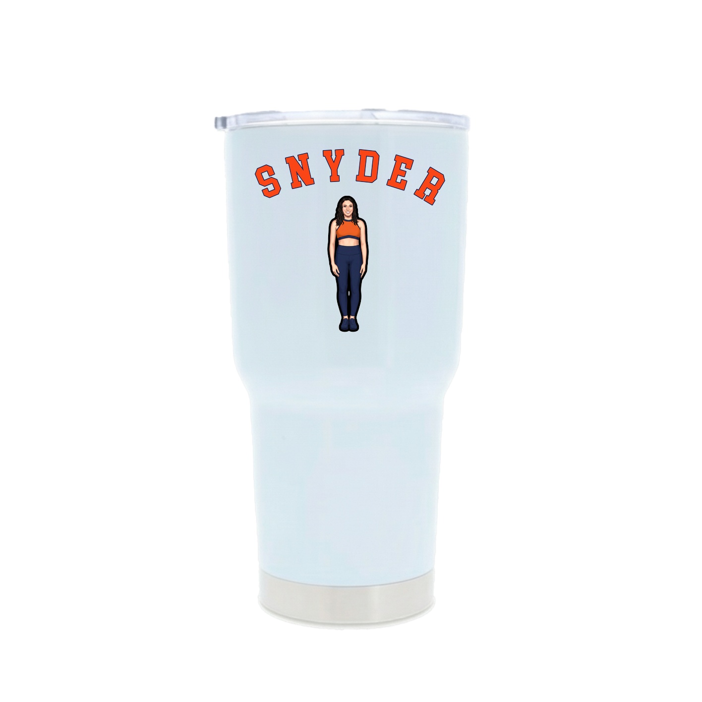30oz Stainless Steel Tumbler — Shirsey Arch in White