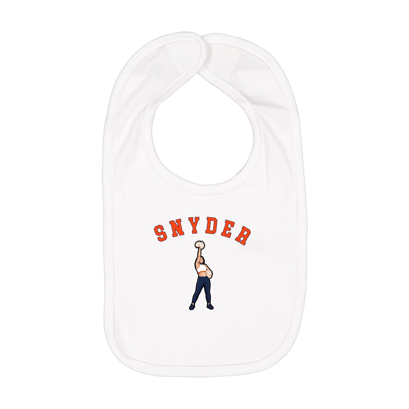 Infant Bib — Shirsey Arch in White