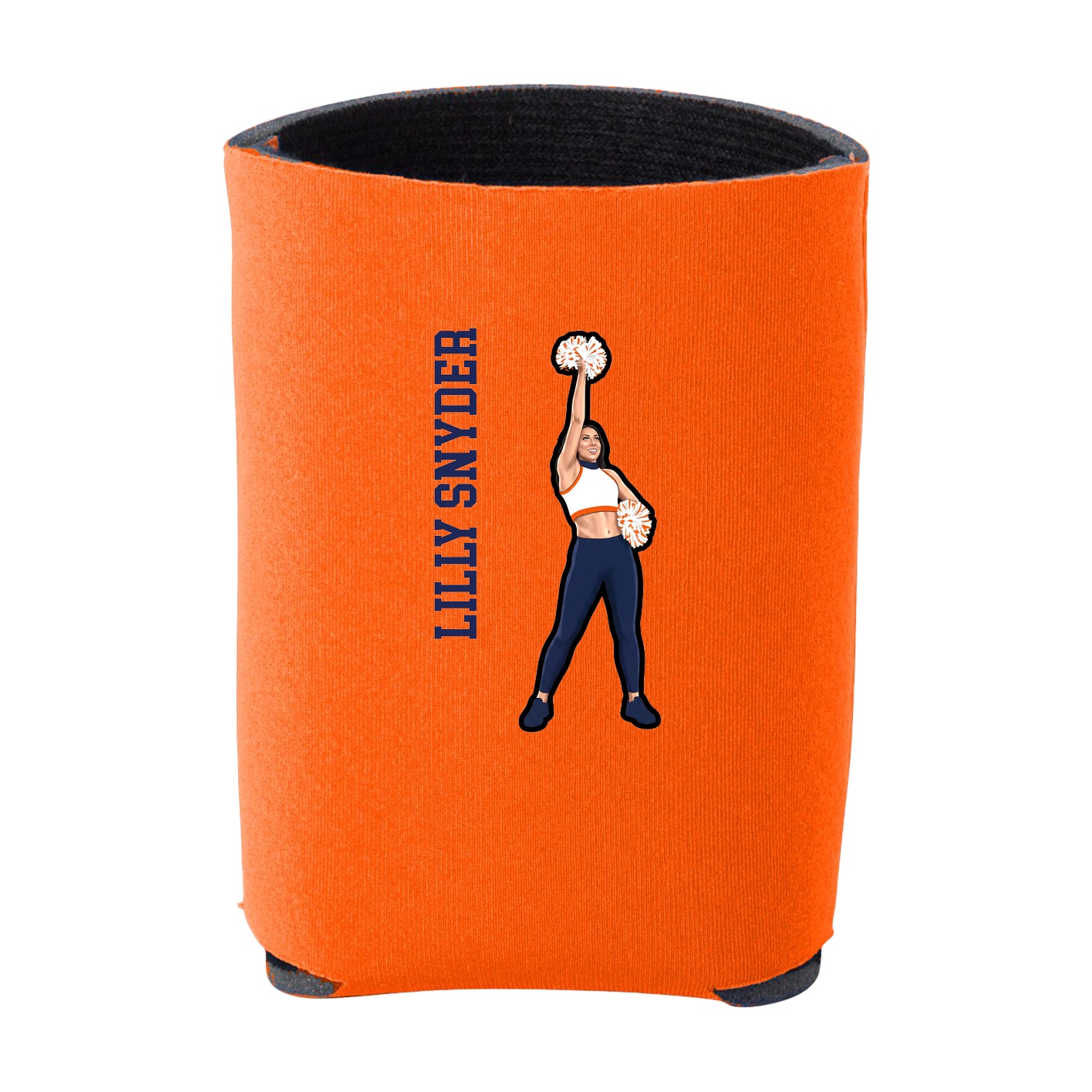 Can Holder — Name Vertical in Orange