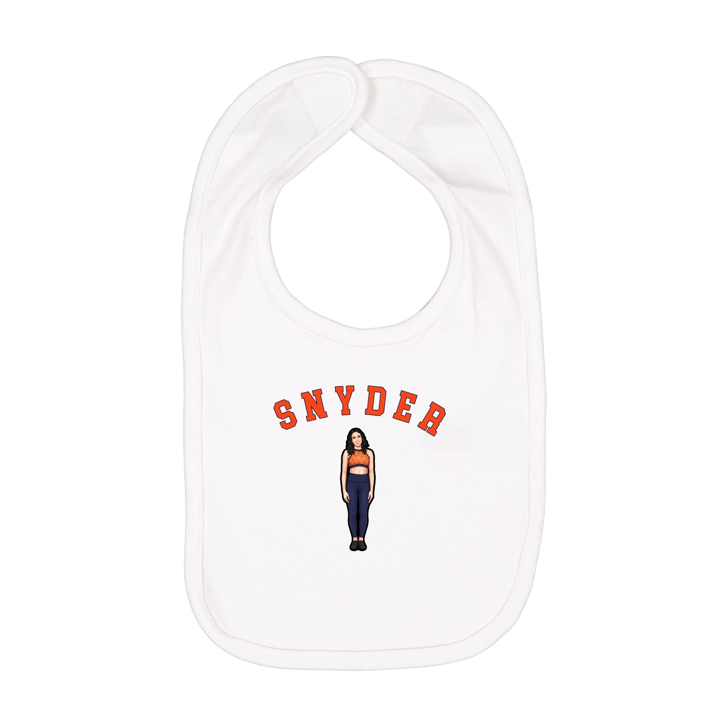 Infant Bib — Shirsey Arch in White