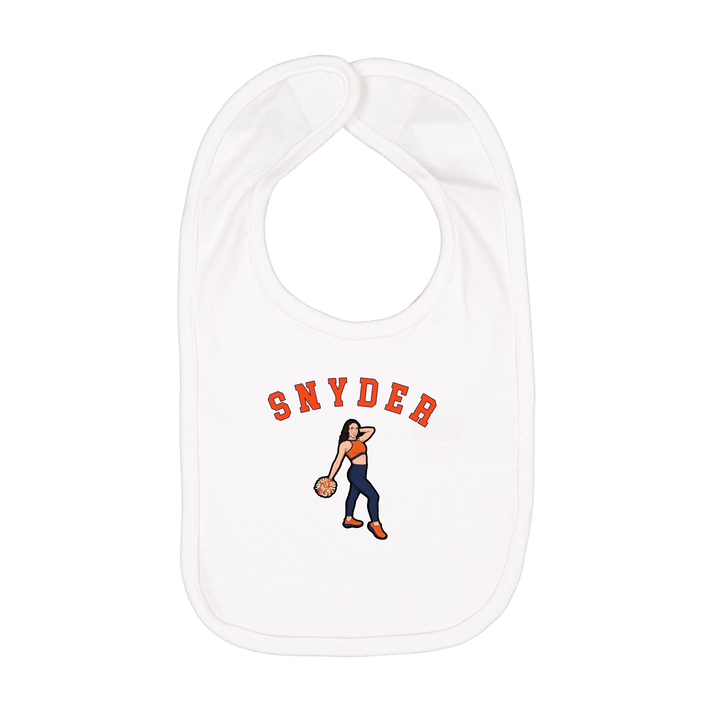 Infant Bib — Shirsey Arch in White