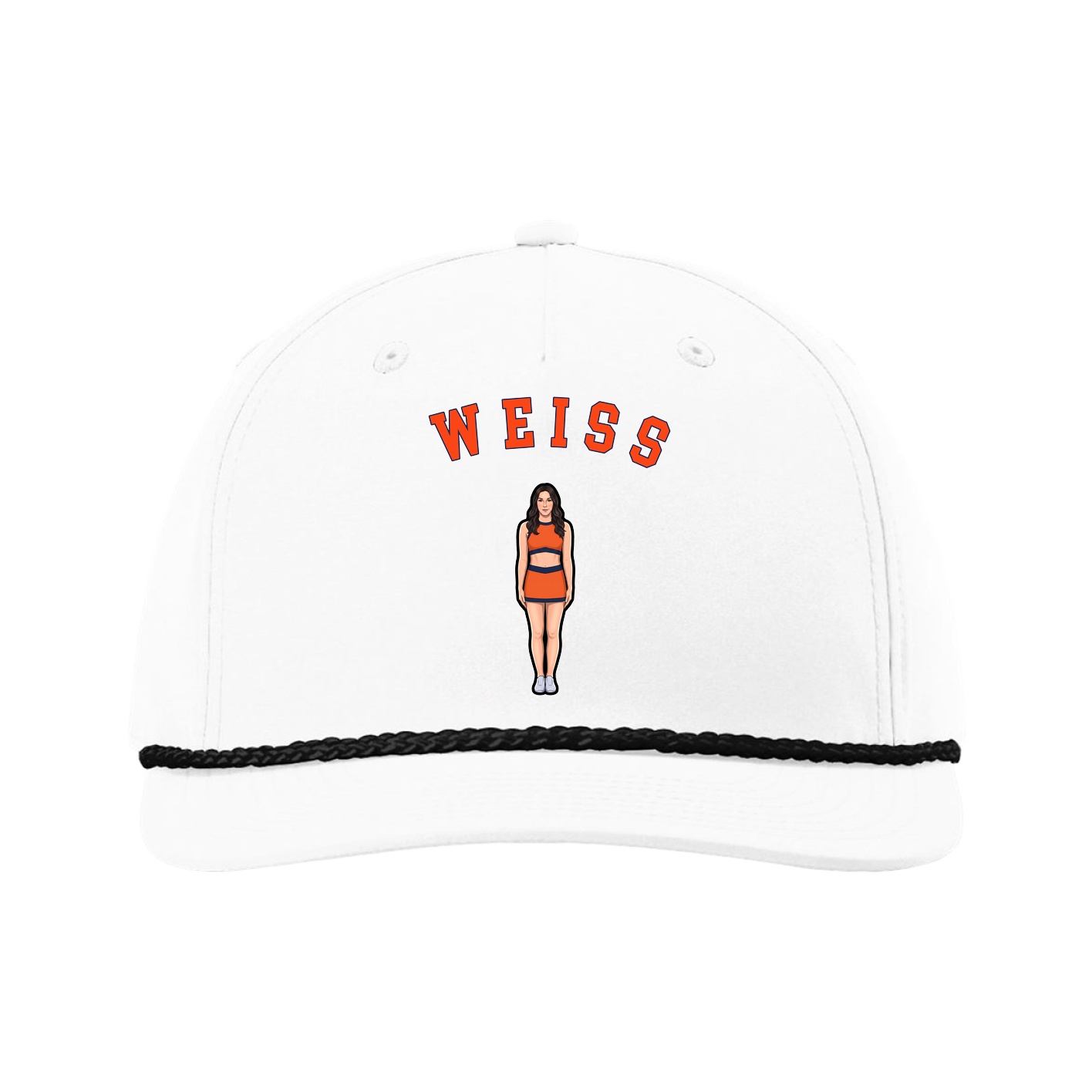 Five-Panel Classic Rope Cap — Shirsey Arch in White