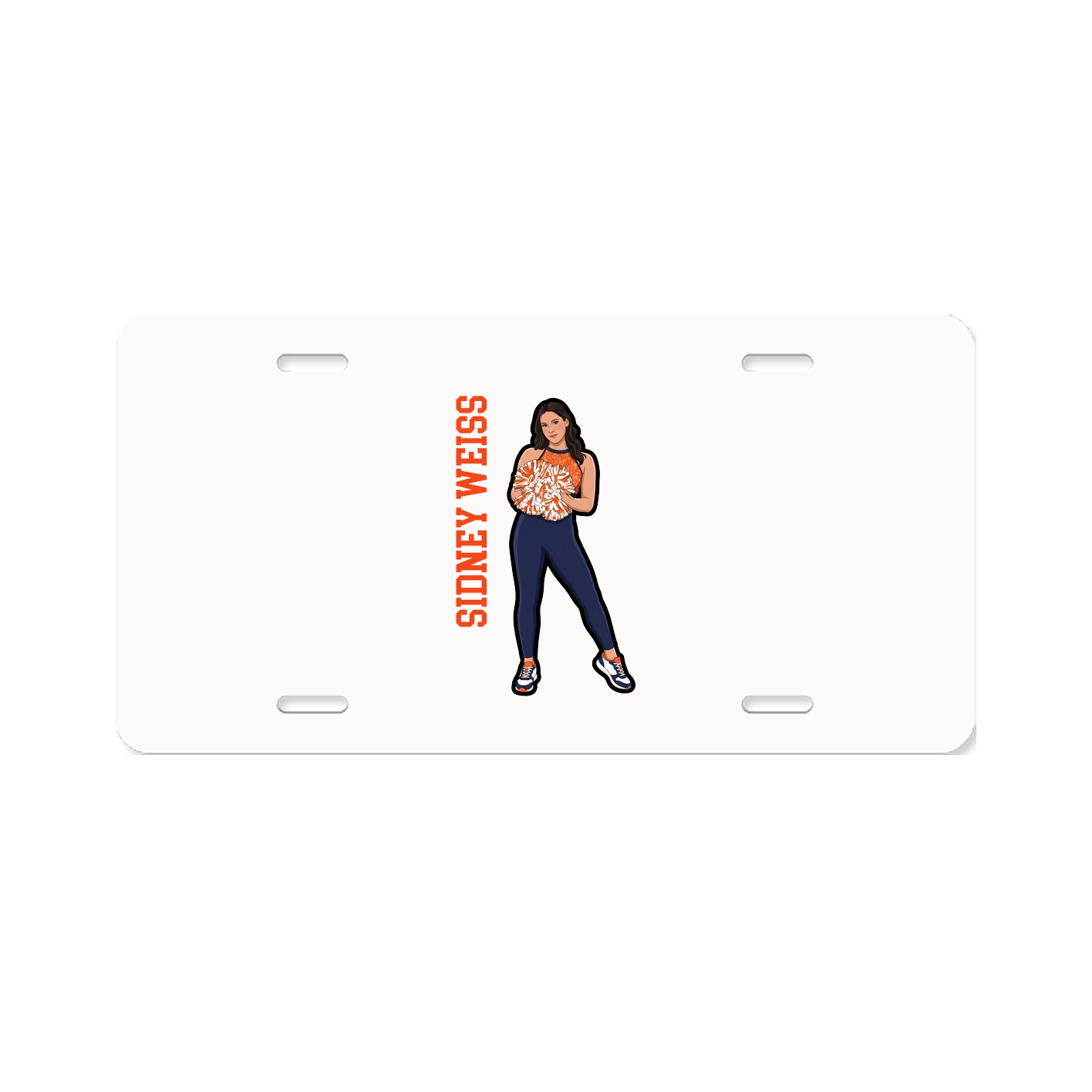 License Plate — Name Vertical in Classic