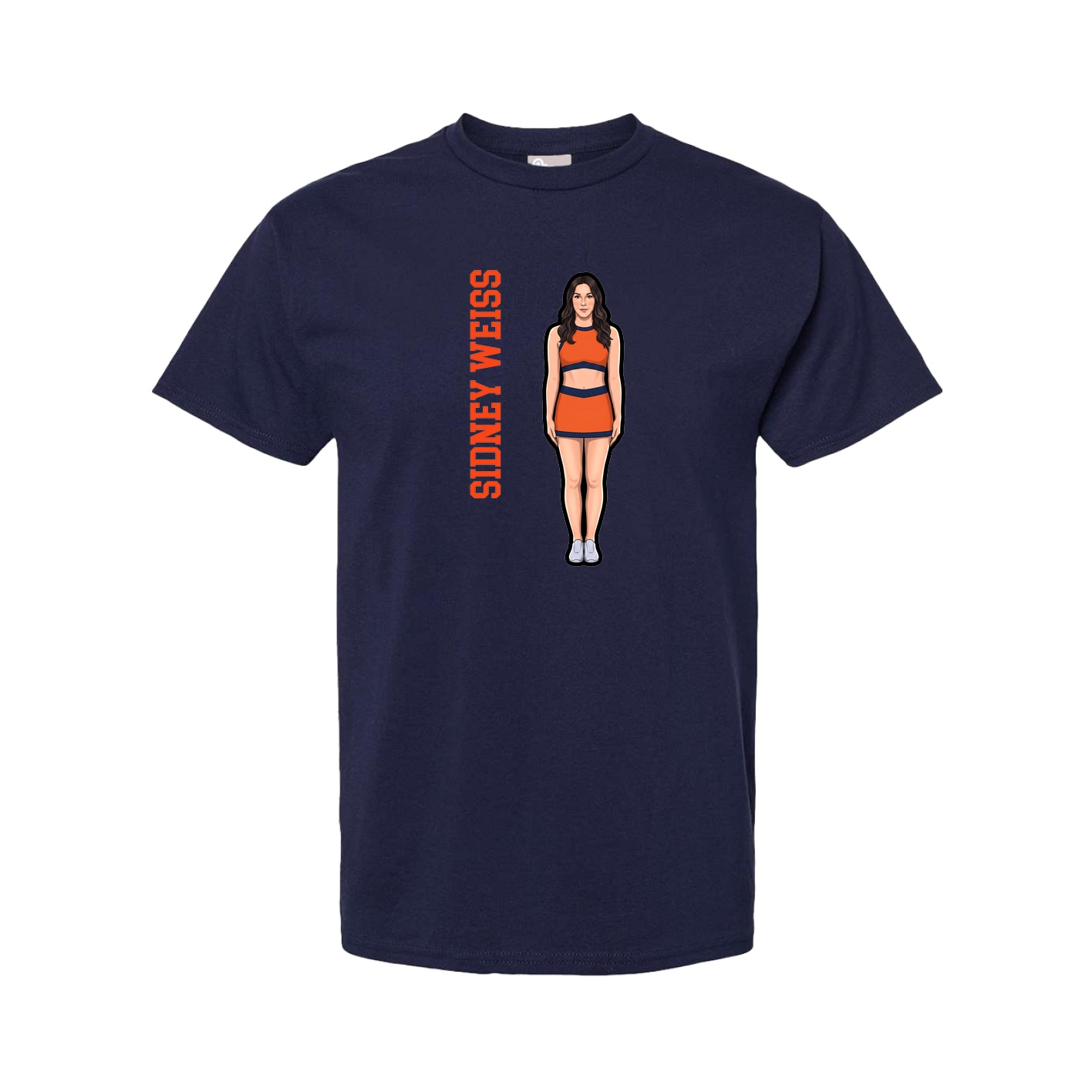 Youth Tee — Name Vertical in Navy