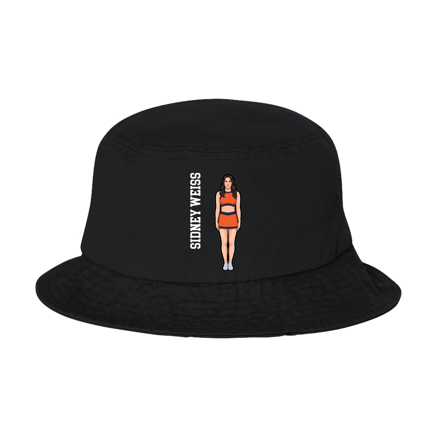 Bucket Cap — Name Vertical in Black