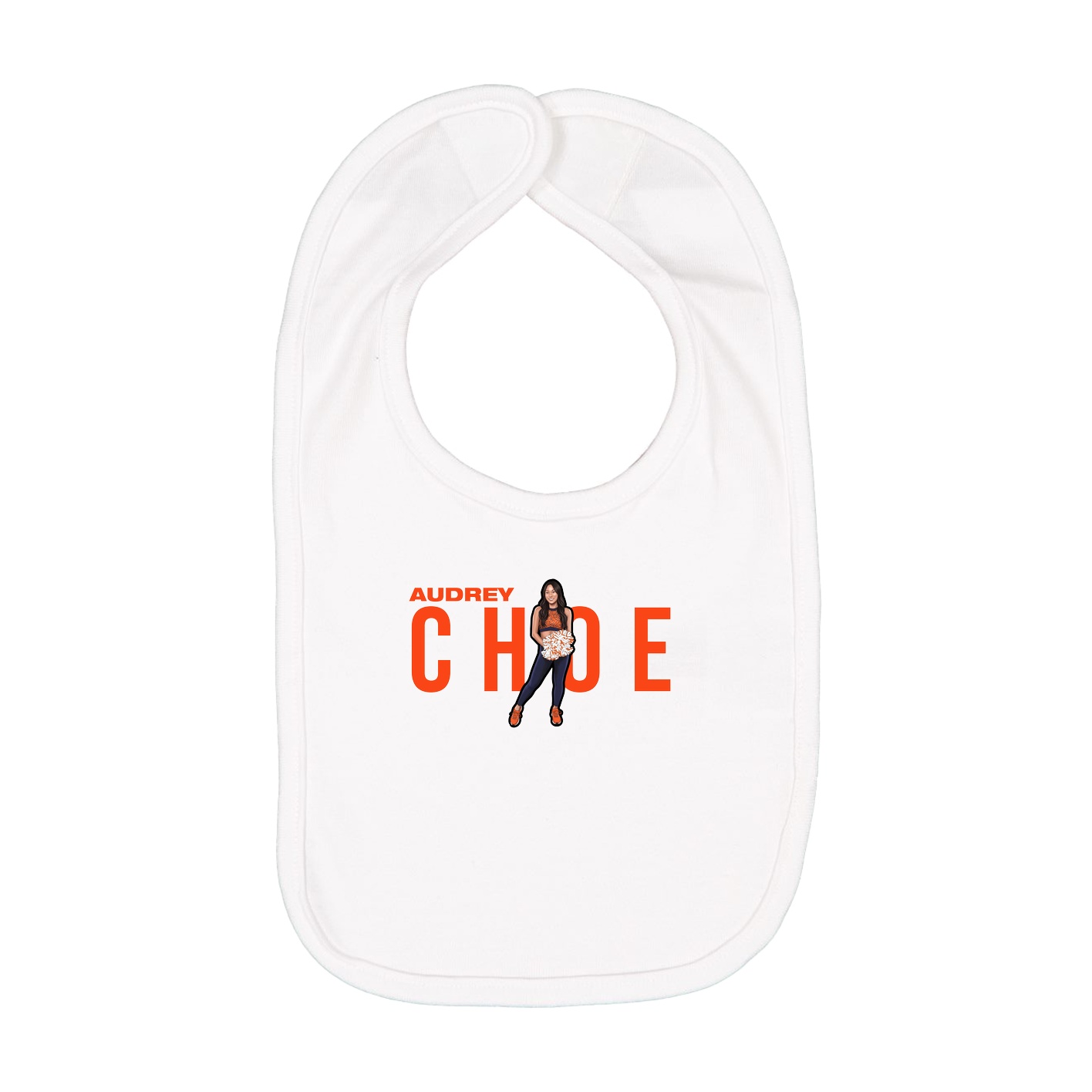 Infant Bib — Player Name in White