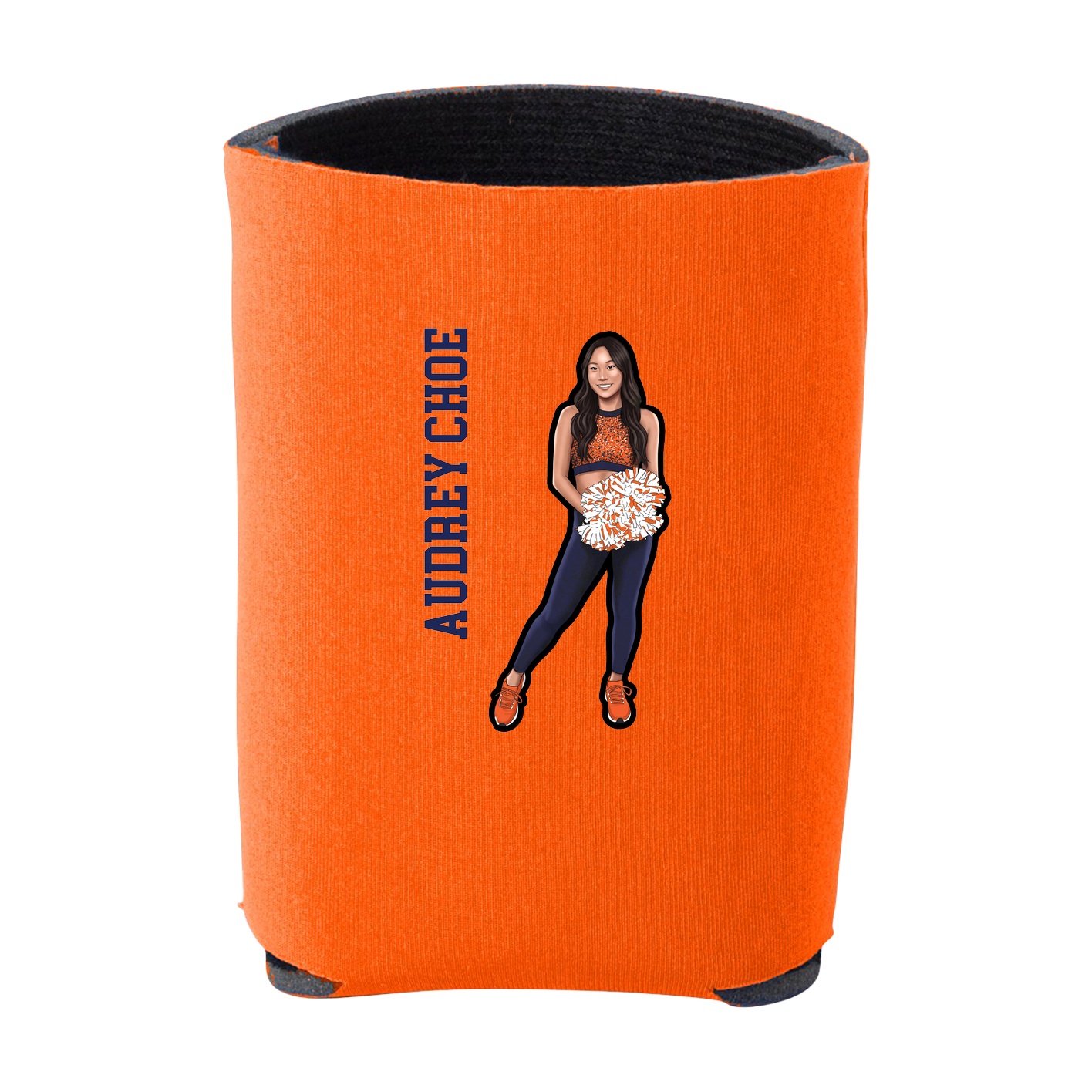 Can Holder — Name Vertical in Orange
