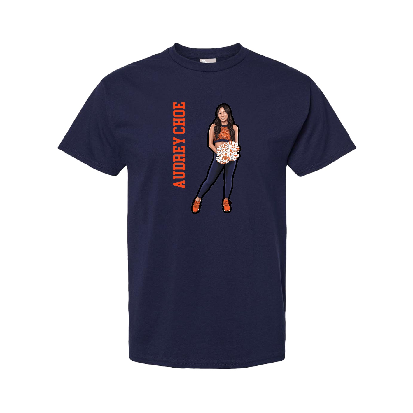 Youth Tee — Name Vertical in Navy