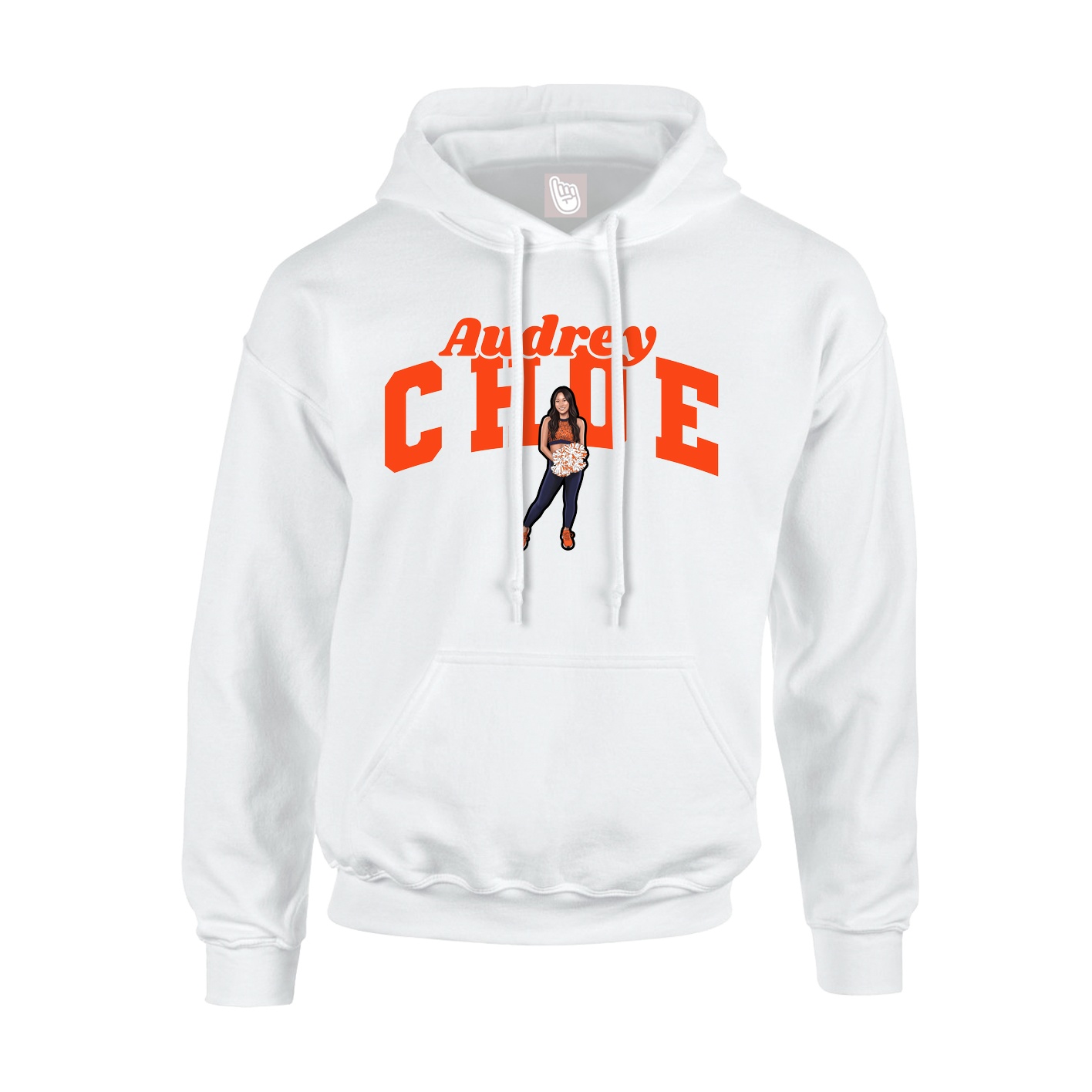 Hoodie — Signature Arch in White
