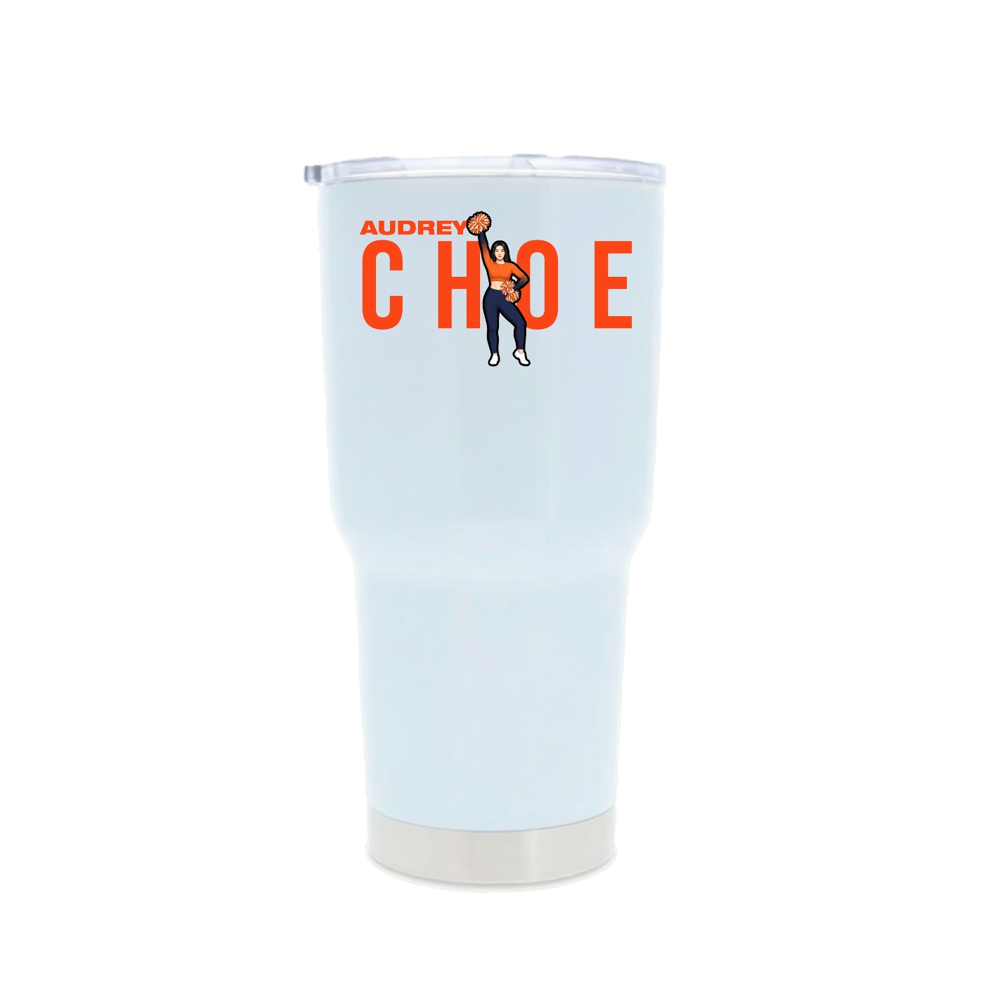 30oz Stainless Steel Tumbler — Player Name in White