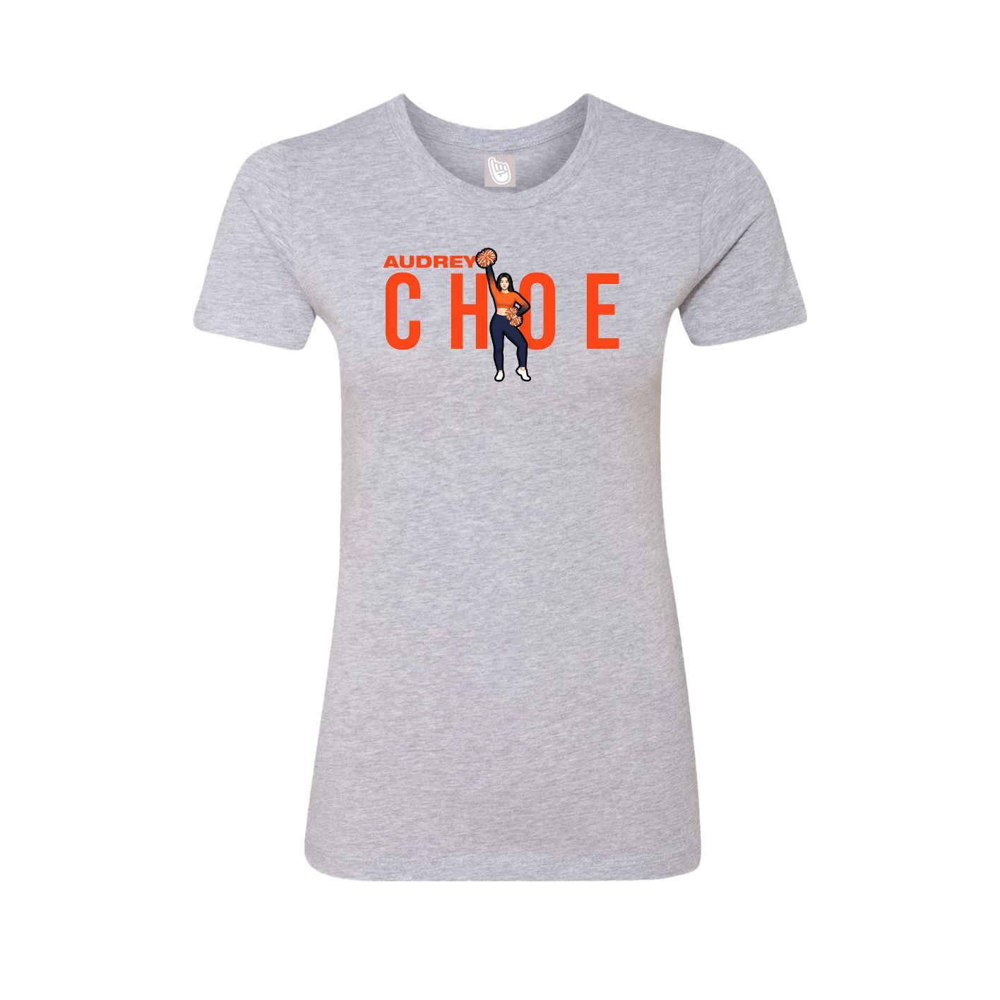 Fitted Women's Tee — Player Name in Grey