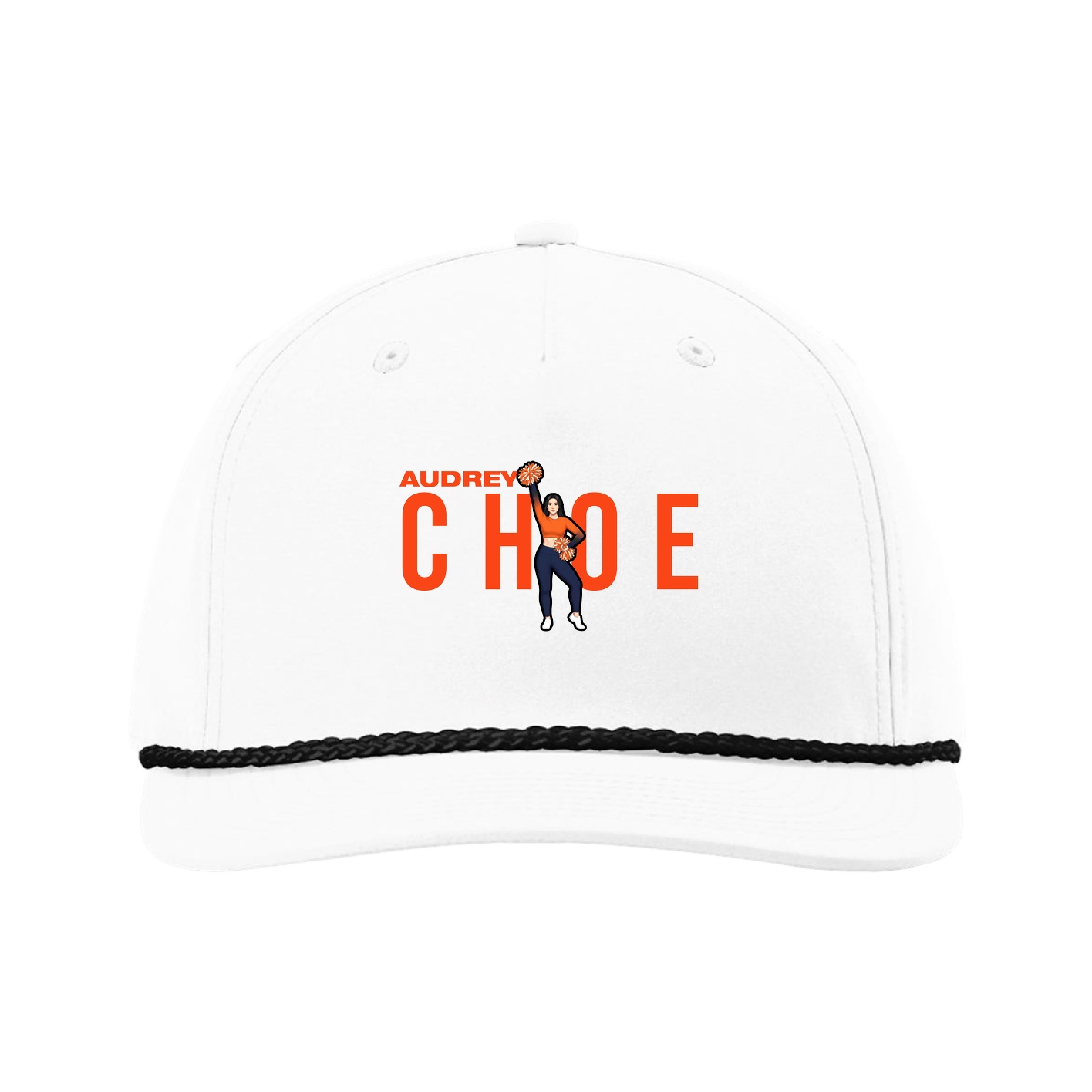 Five-Panel Classic Rope Cap — Player Name in White