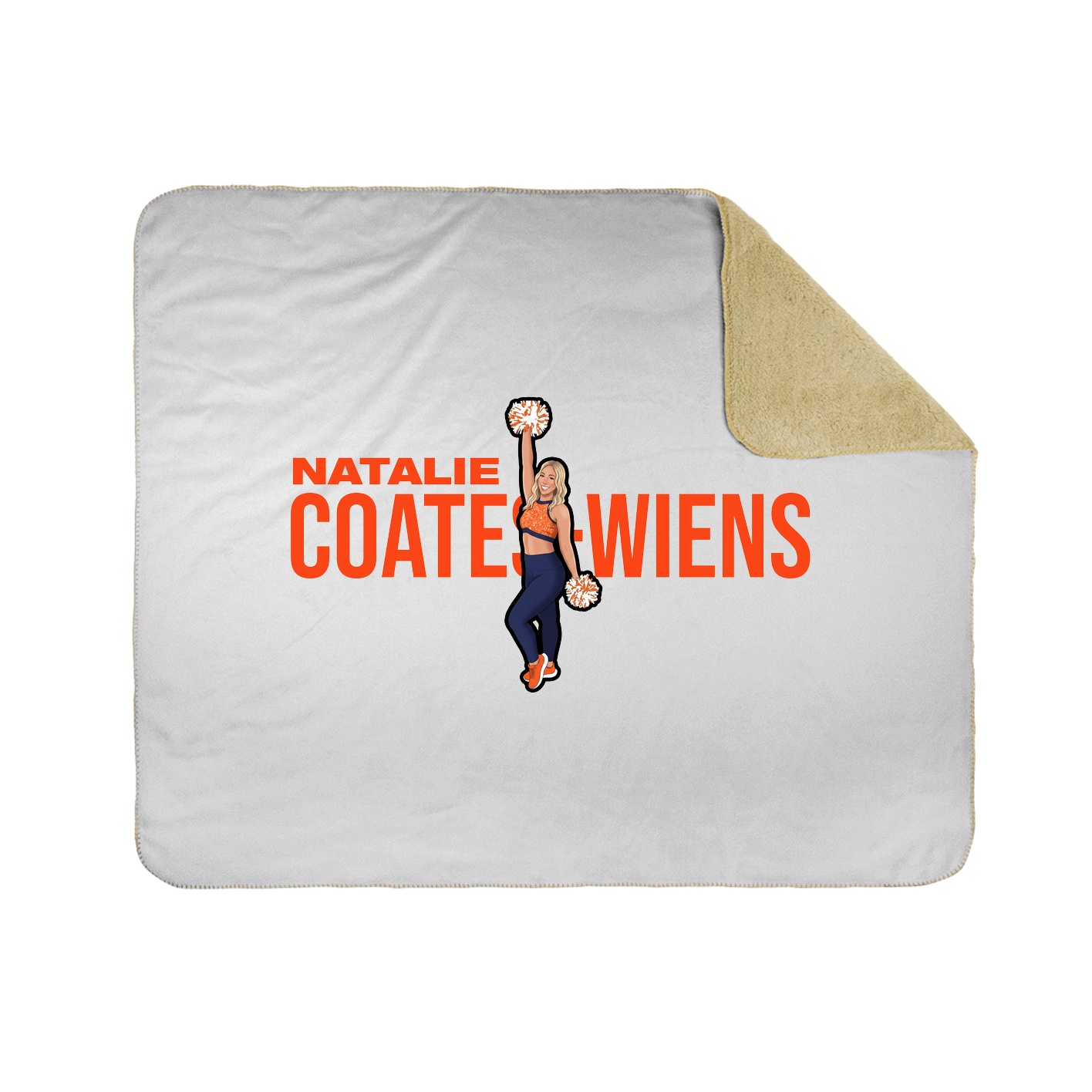 Throw Blanket — Player Name in White