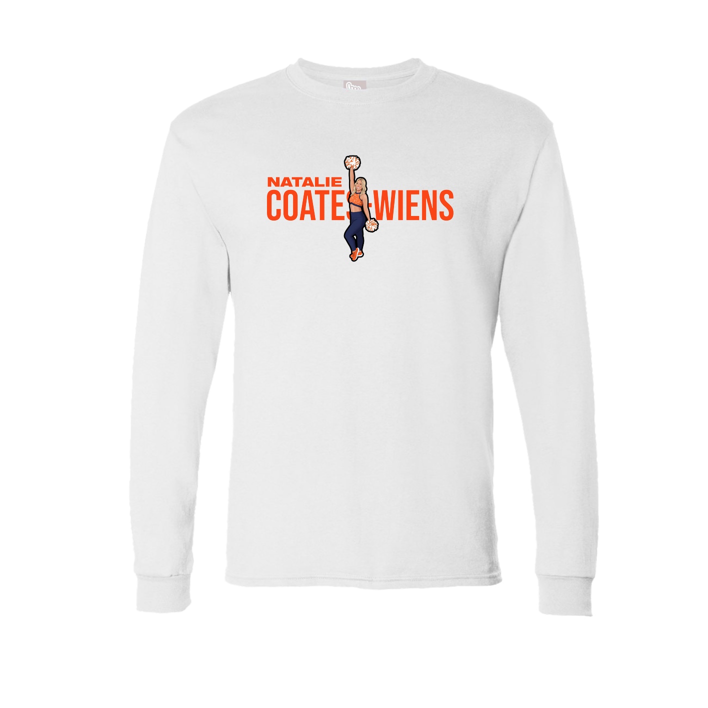 Long Sleeve Tee — Player Name in White