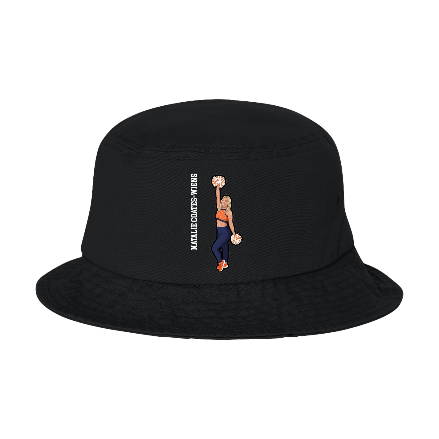 Bucket Cap — Name Vertical in Black