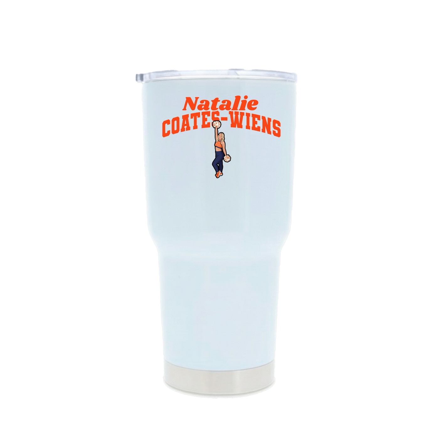 30oz Stainless Steel Tumbler — Signature Arch in White