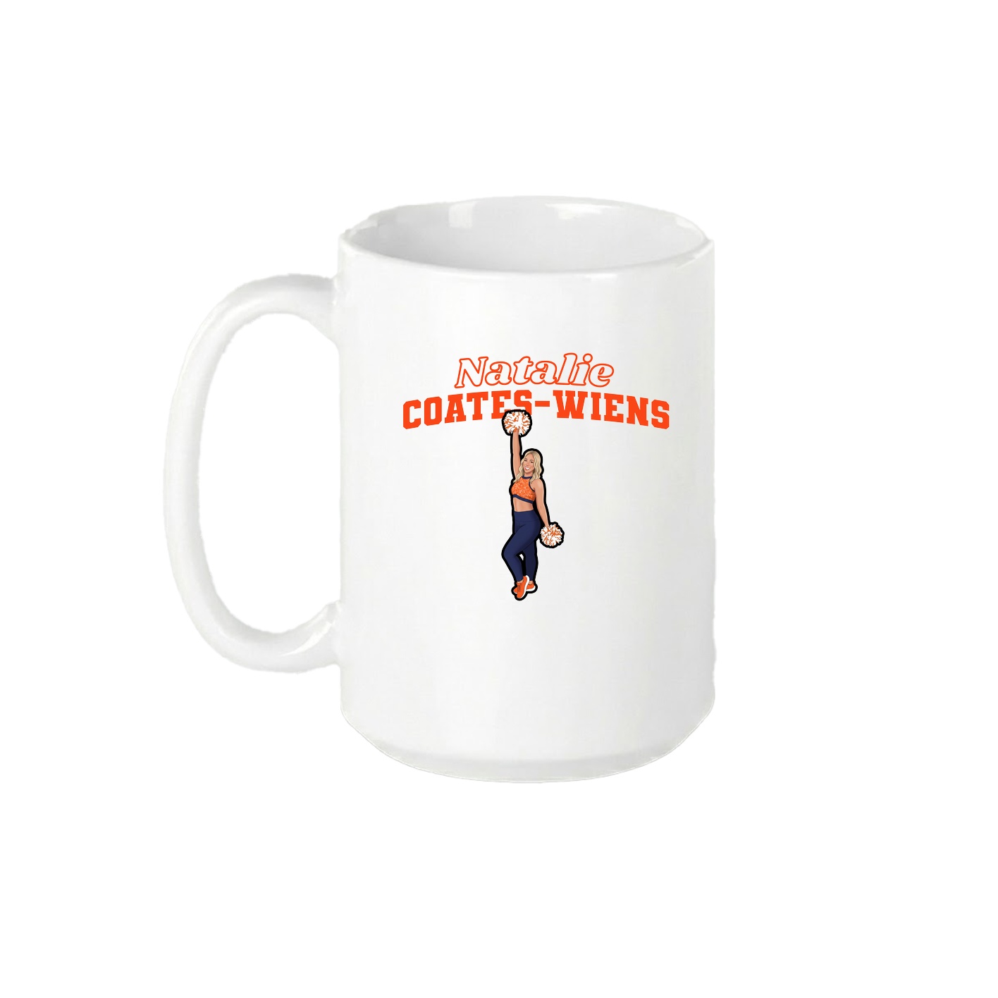 15oz Coffee Mug — Name Arch in White
