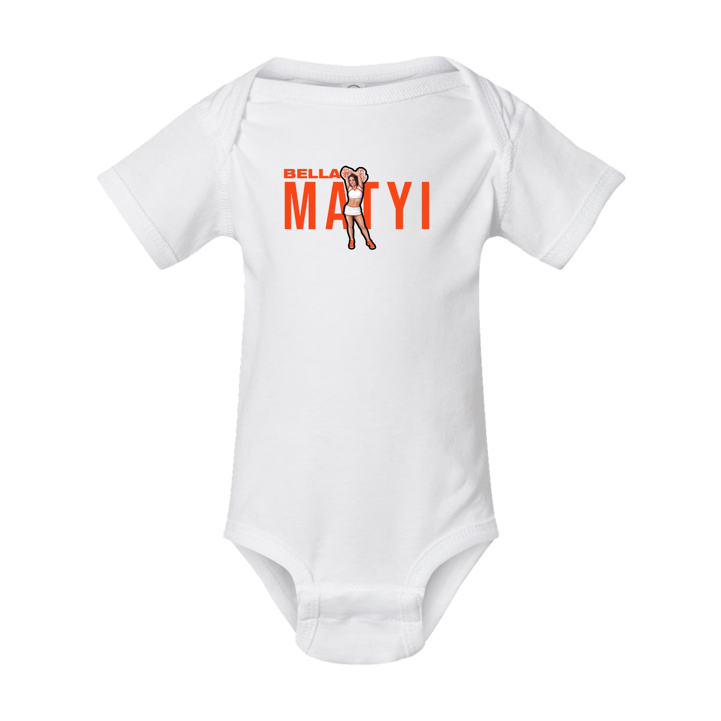 Baby Onesie — Player Name in White