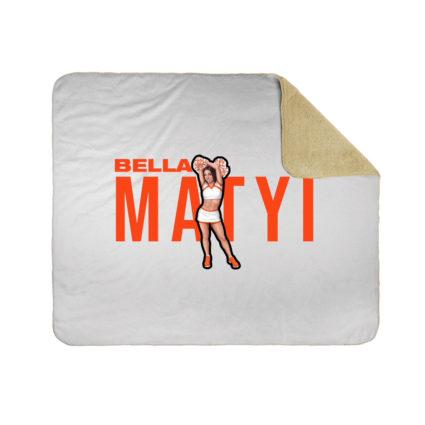 Throw Blanket — Player Name in White