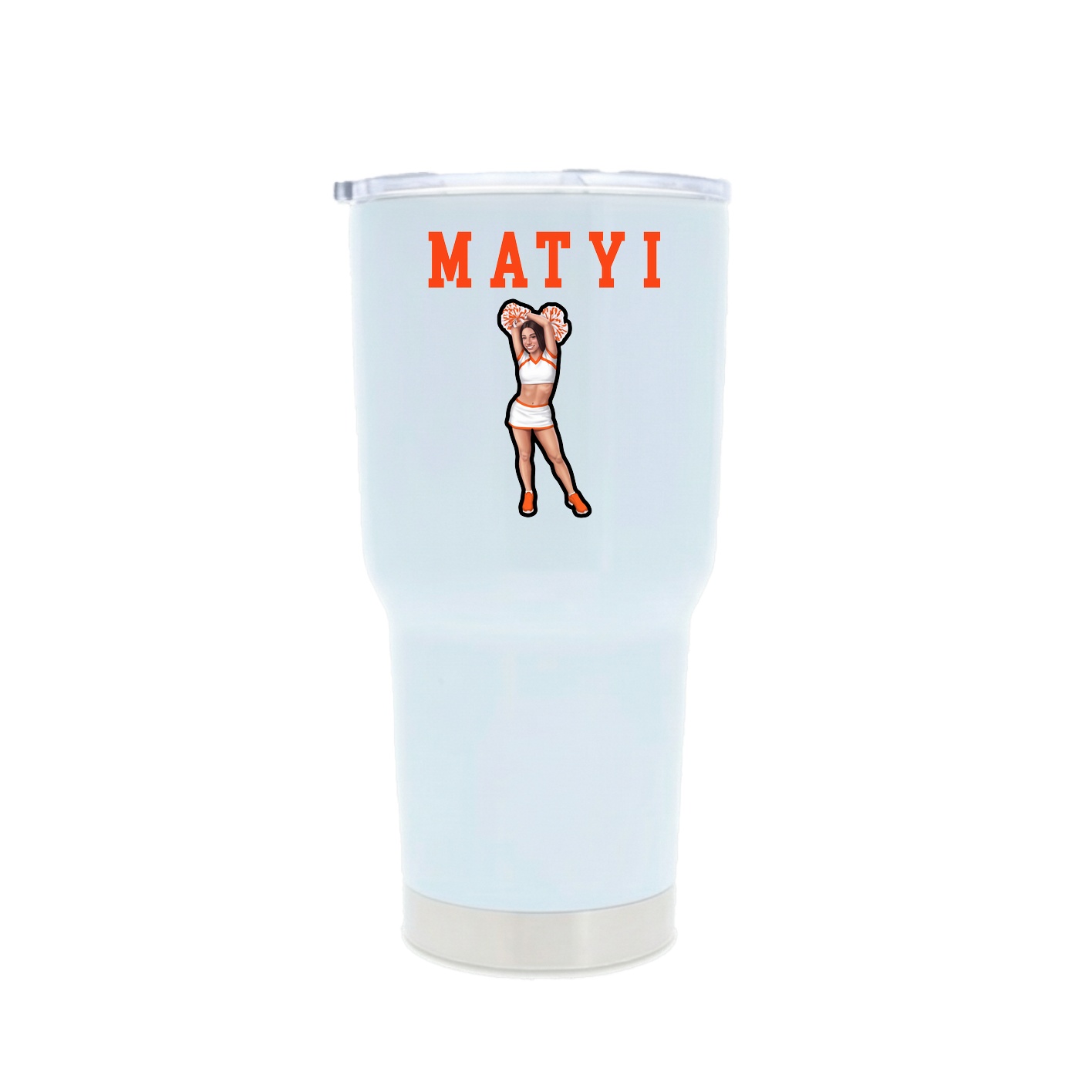 30oz Stainless Steel Tumbler — Shirsey in White