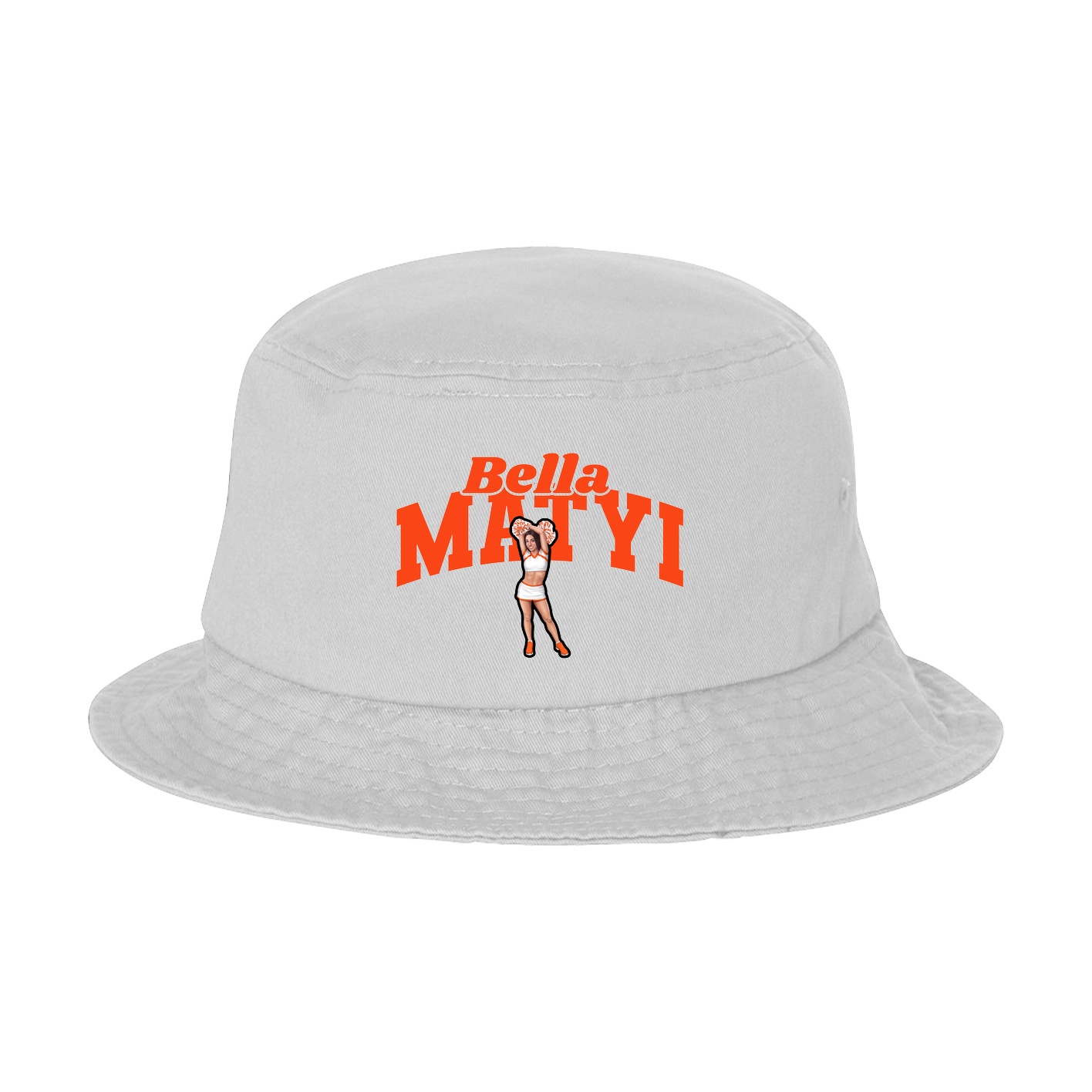 Bucket Cap — Signature Arch in White