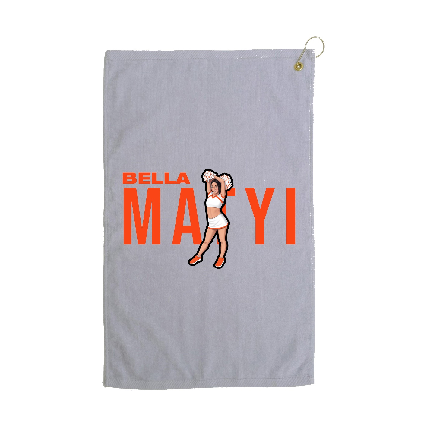 Golf Towel — Player Name in Grey