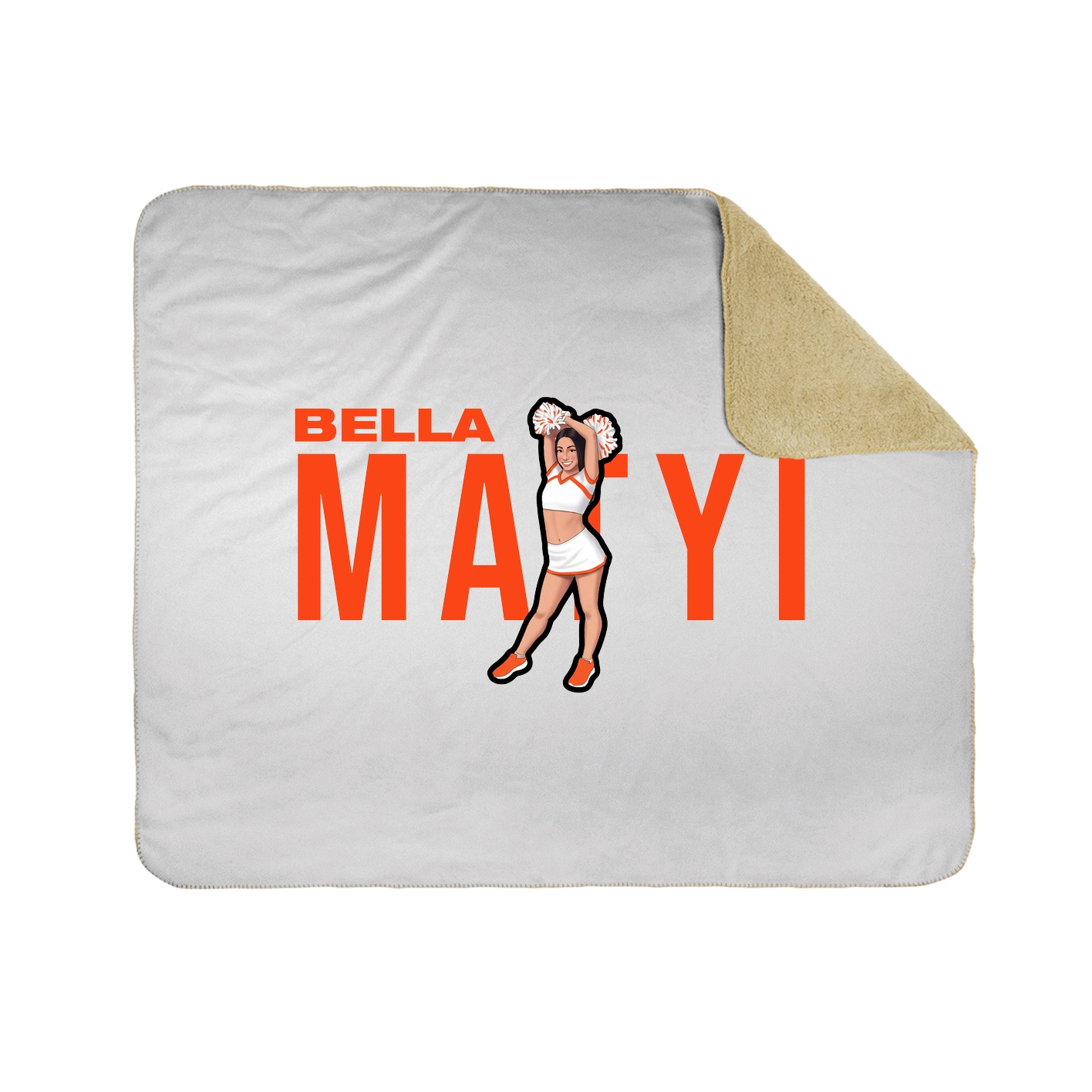 Throw Blanket — Player Name in White