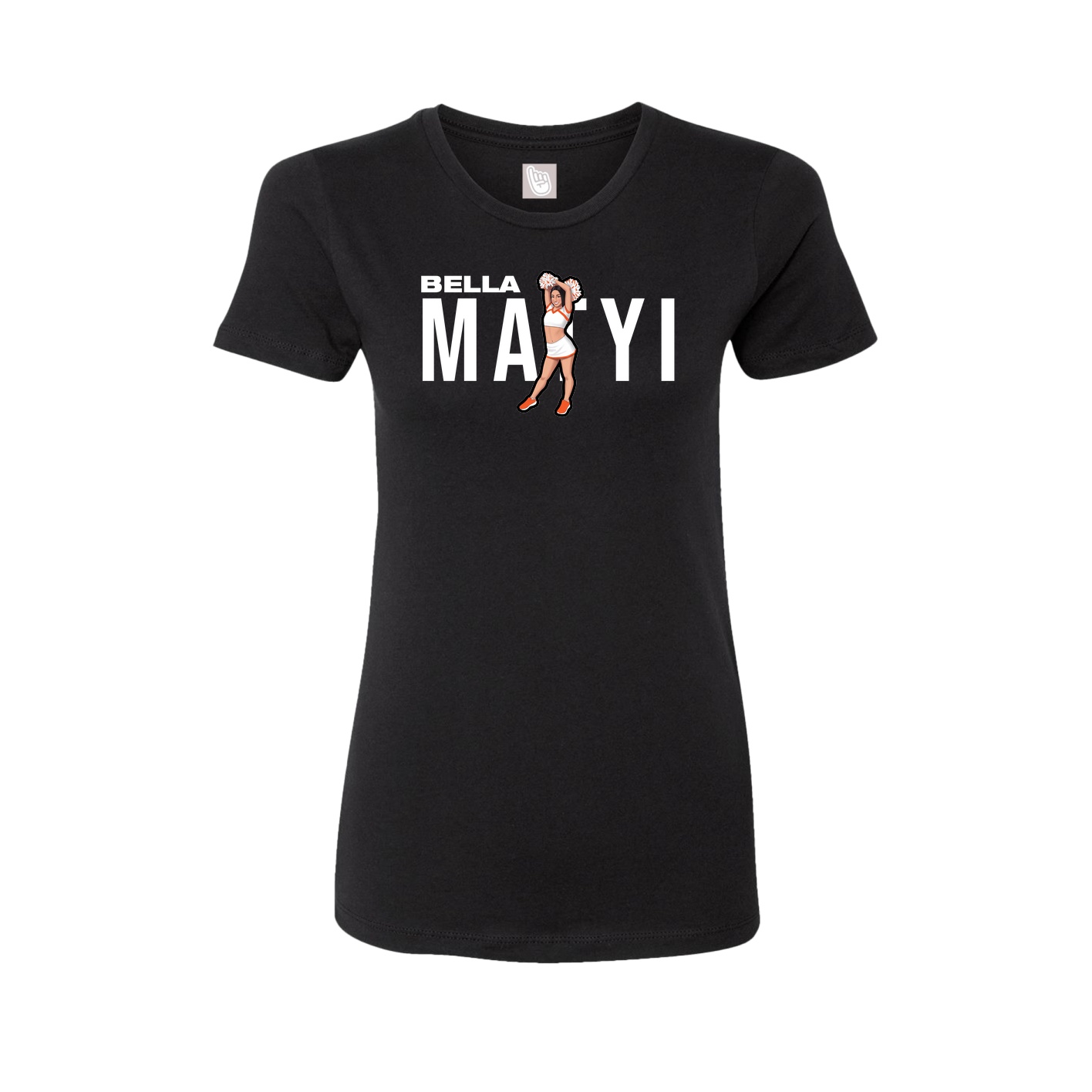 Fitted Women's Tee — Player Name in Black