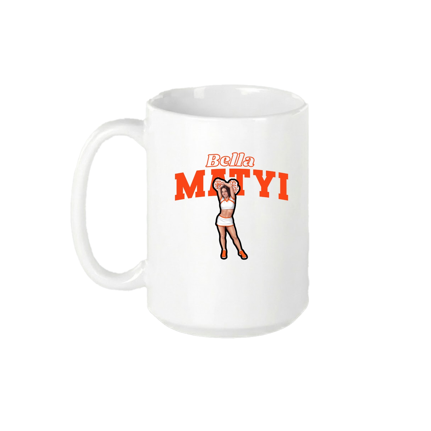 15oz Coffee Mug — Name Arch in White