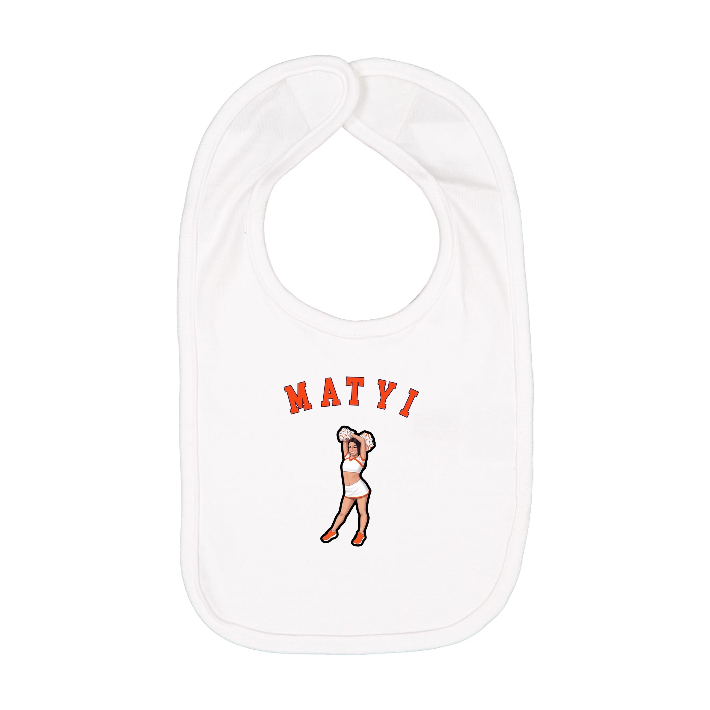 Infant Bib — Shirsey Arch in White