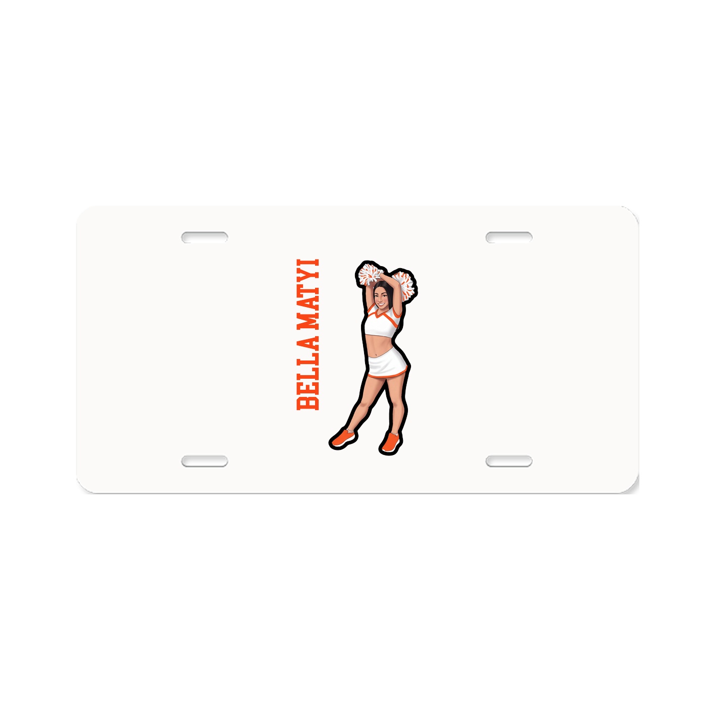 License Plate — Name Vertical in Classic
