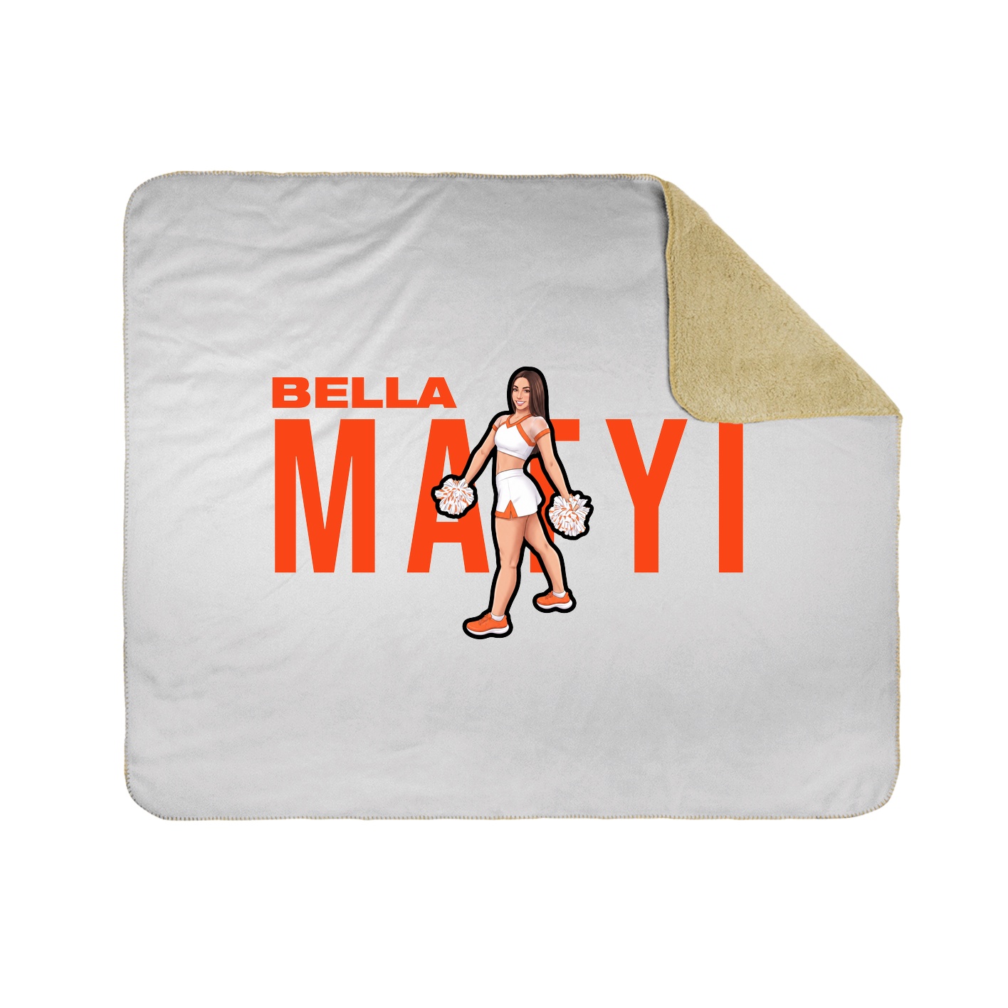 Throw Blanket — Player Name in White