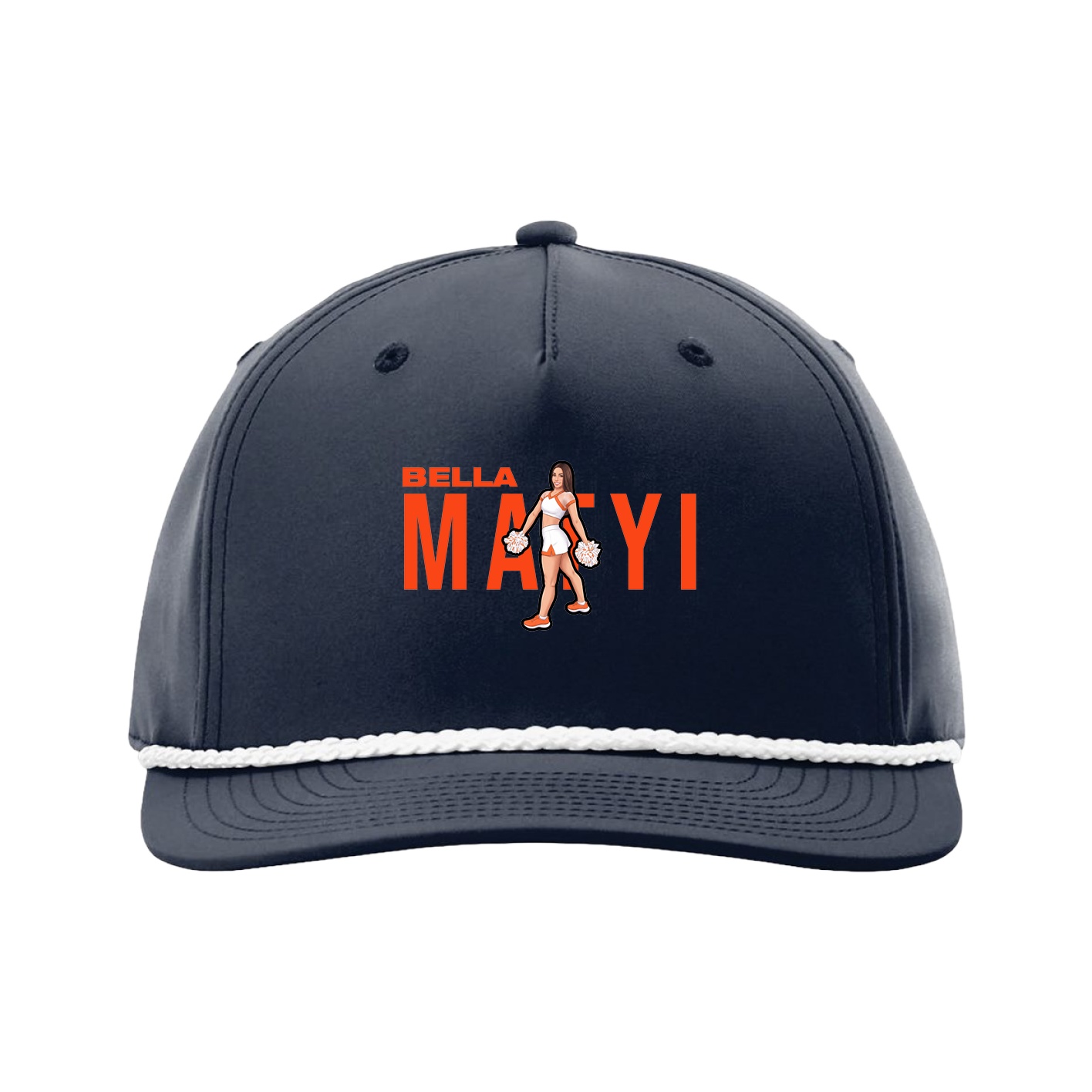 Five-Panel Classic Rope Cap — Player Name in Navy